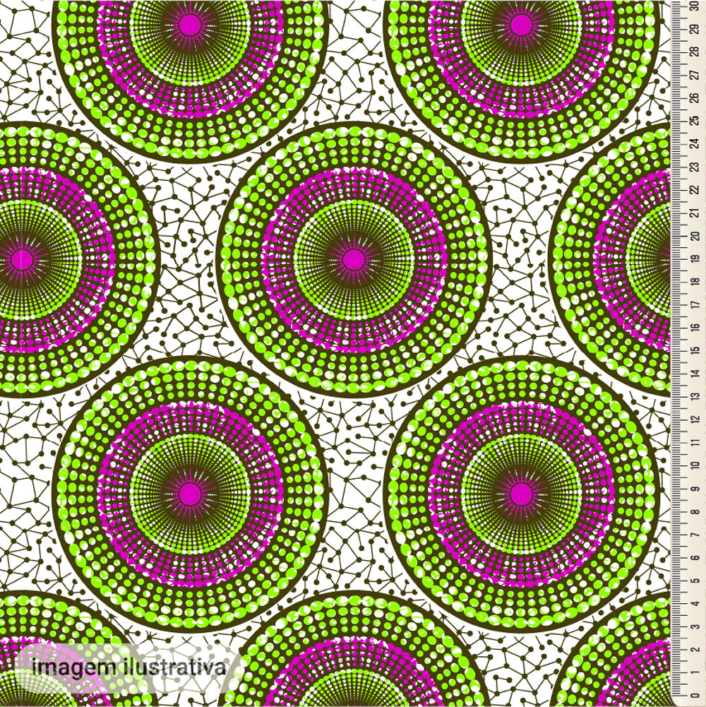 Oxford Digital Mosaico Órbita Roxo e Verde