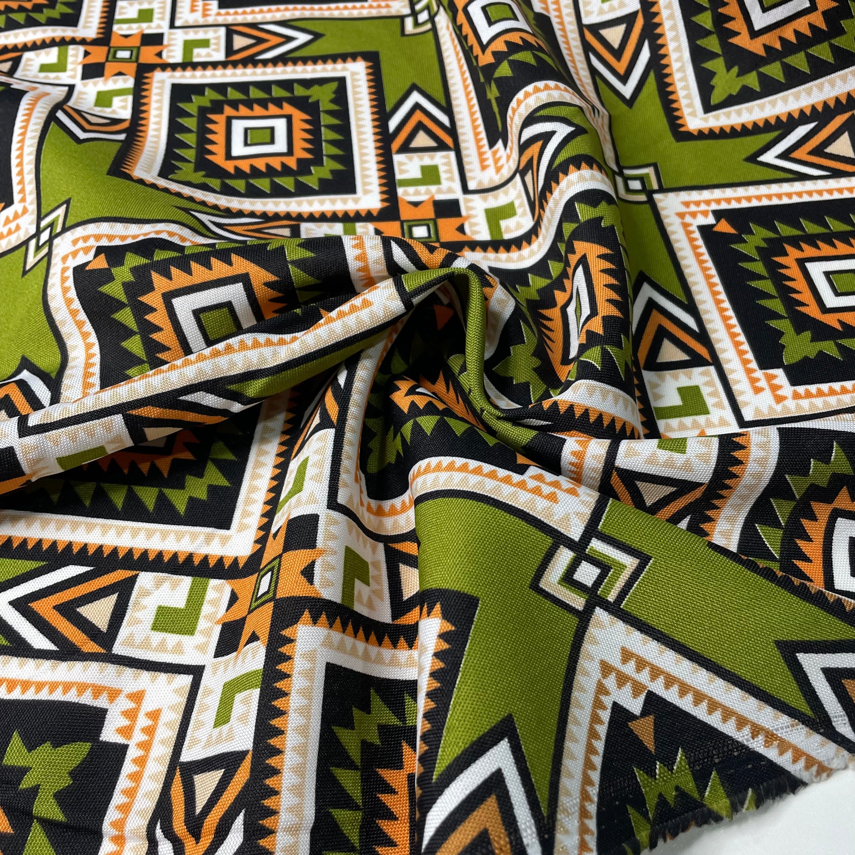Oxford Étnico Diamante Tribal Laranja e Verde