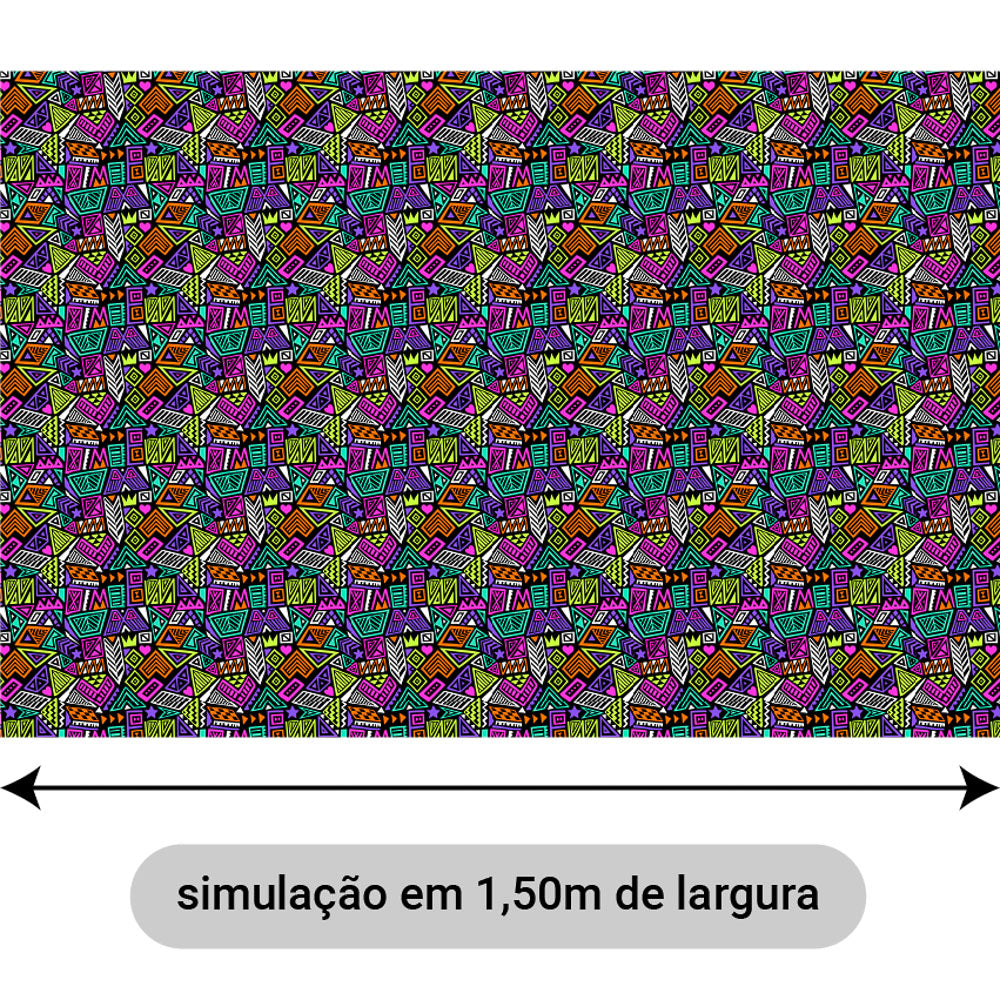 Oxford Digital Tribal Étnico Colorido