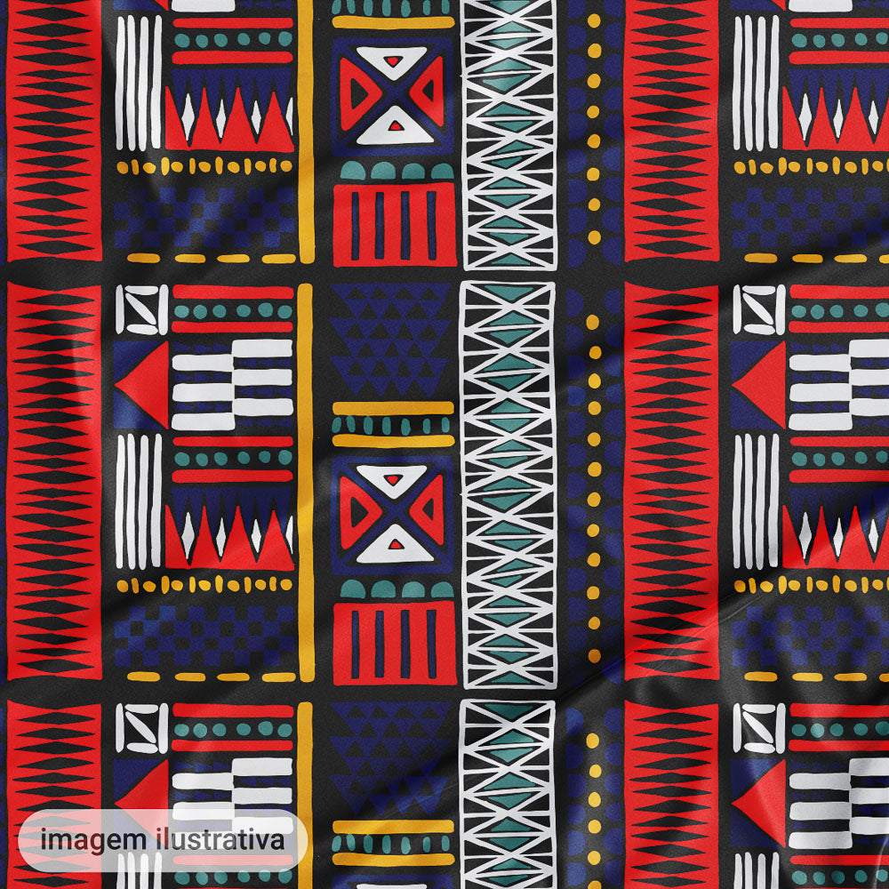 Oxford Digital Tribal Étnico Geométrico Quente