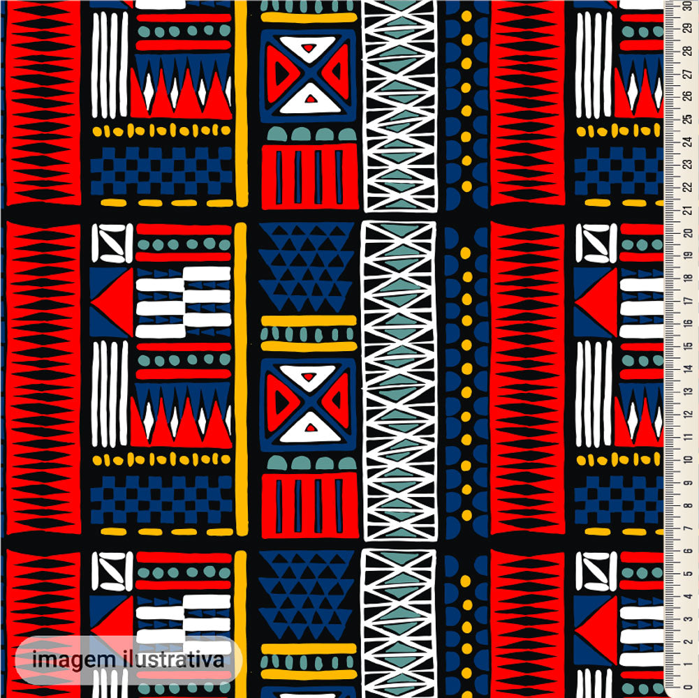 Oxford Digital Tribal Étnico Geométrico Quente
