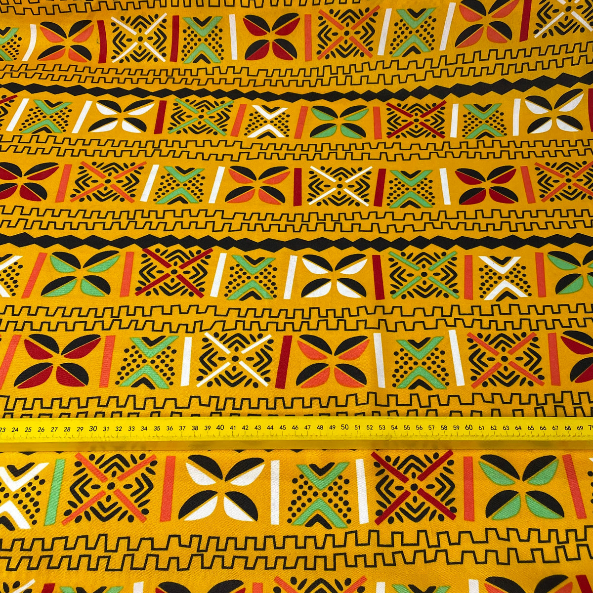 Oxford Afro Geométrico Fundo Amarelo