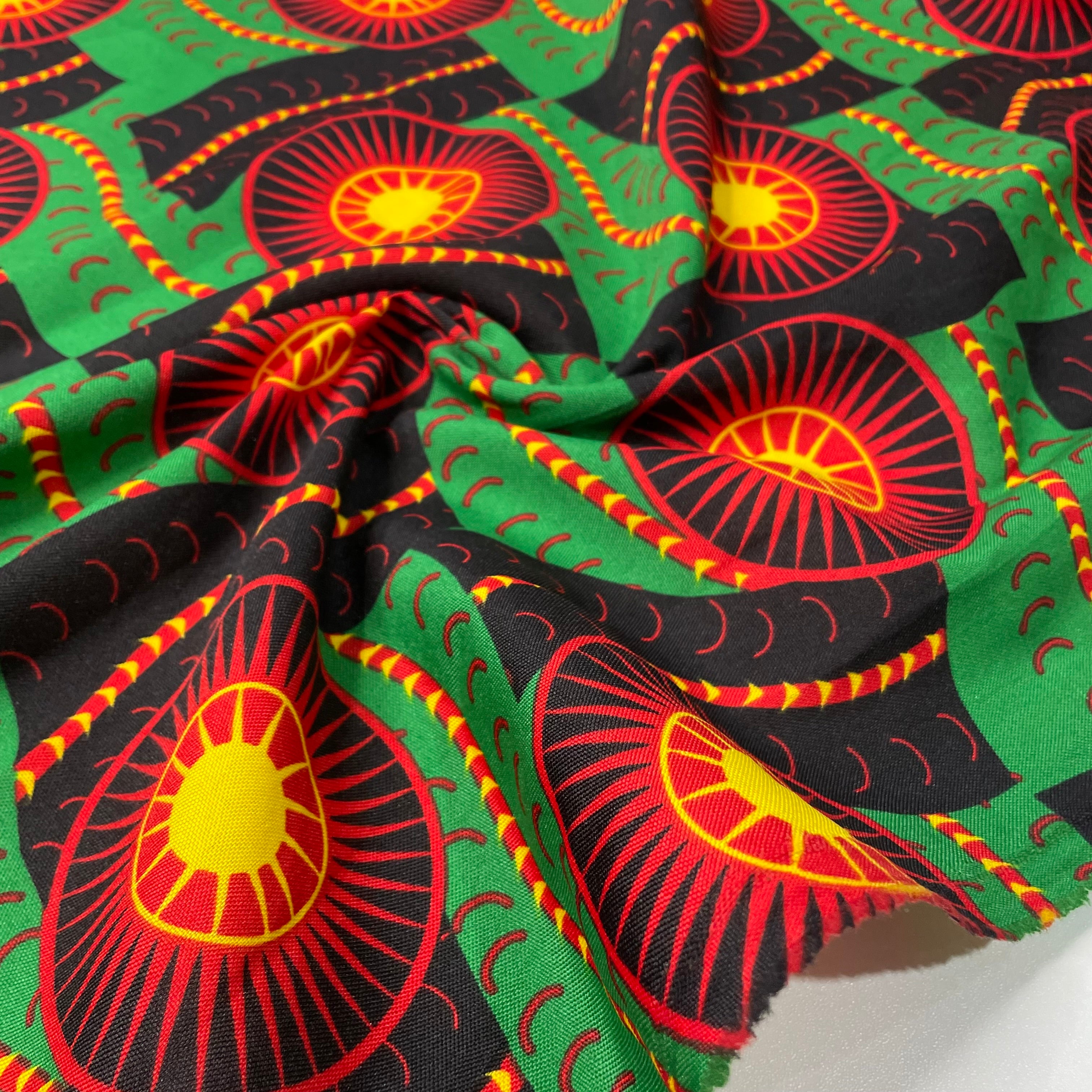 Oxford Étnico Mandala Tribal Verde e Vermelho