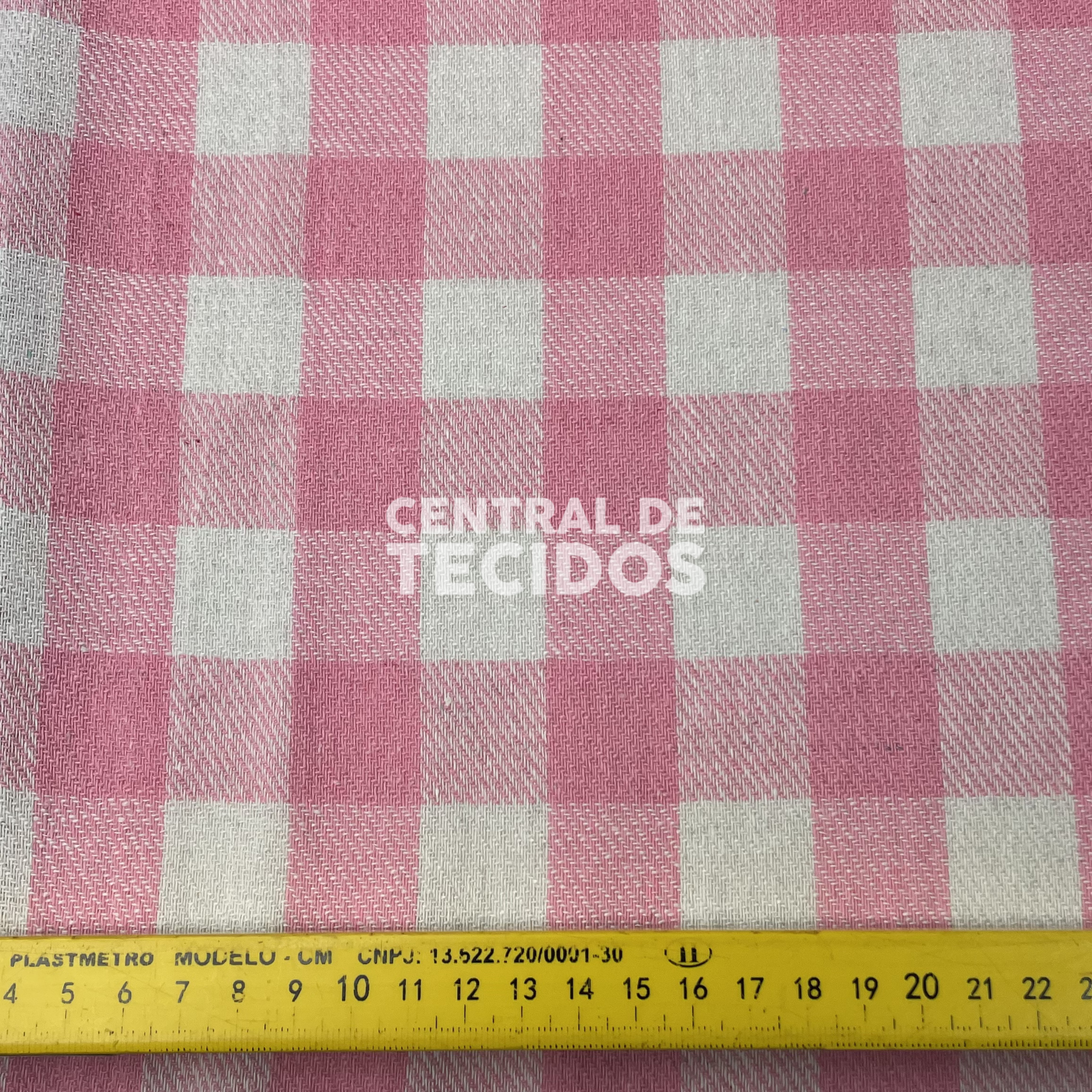 Flanela Felpada Rosa e Branco