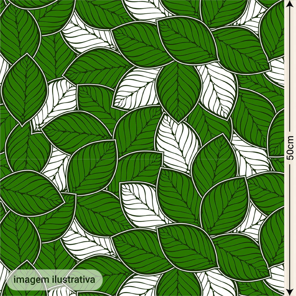 Oxford Orixás Folhas Verde e Branco