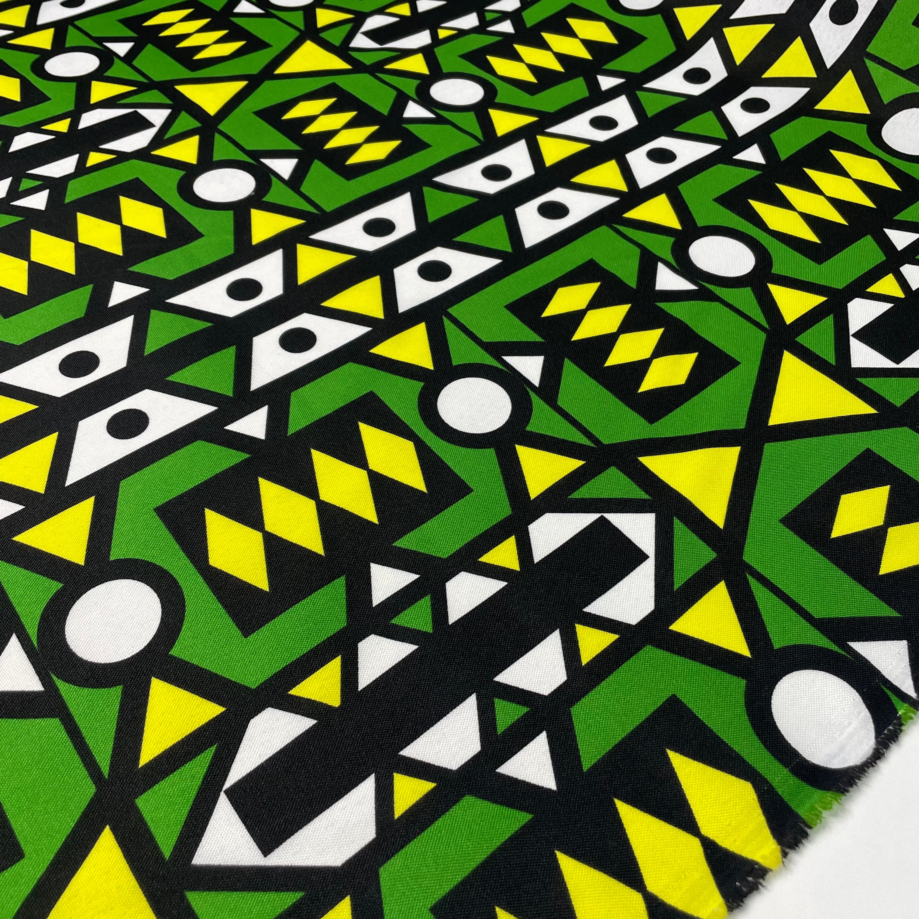 Oxford Étnico Geométrico Africano Amarelo e Verde