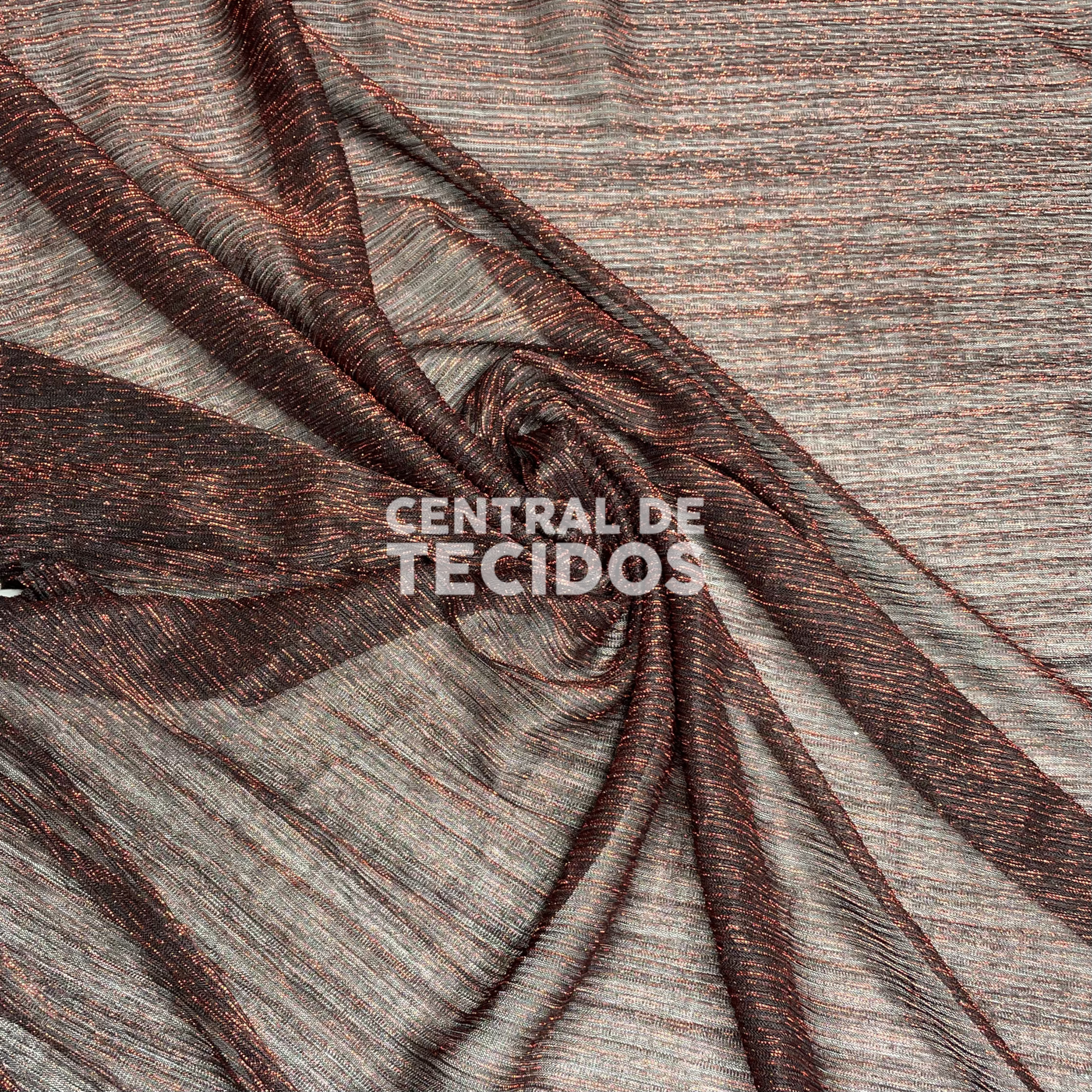 Gazar Lurex Preto e Vermelho