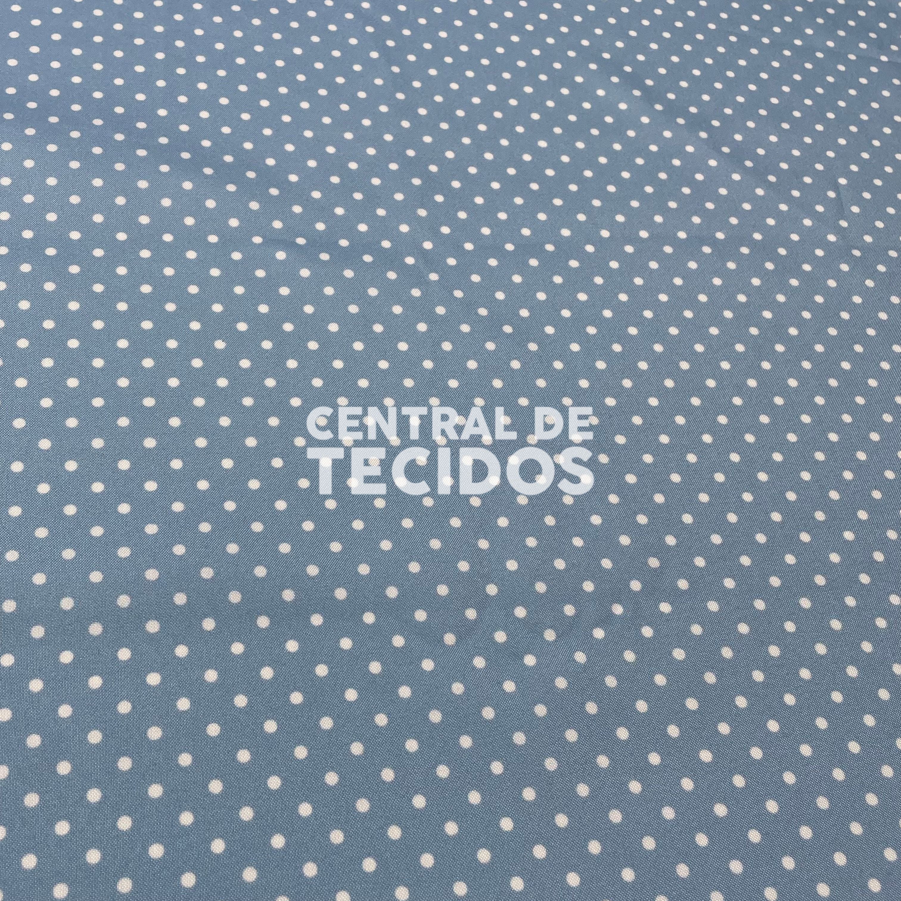 Oxfordine Digital Poá 3mm Fundo Azul