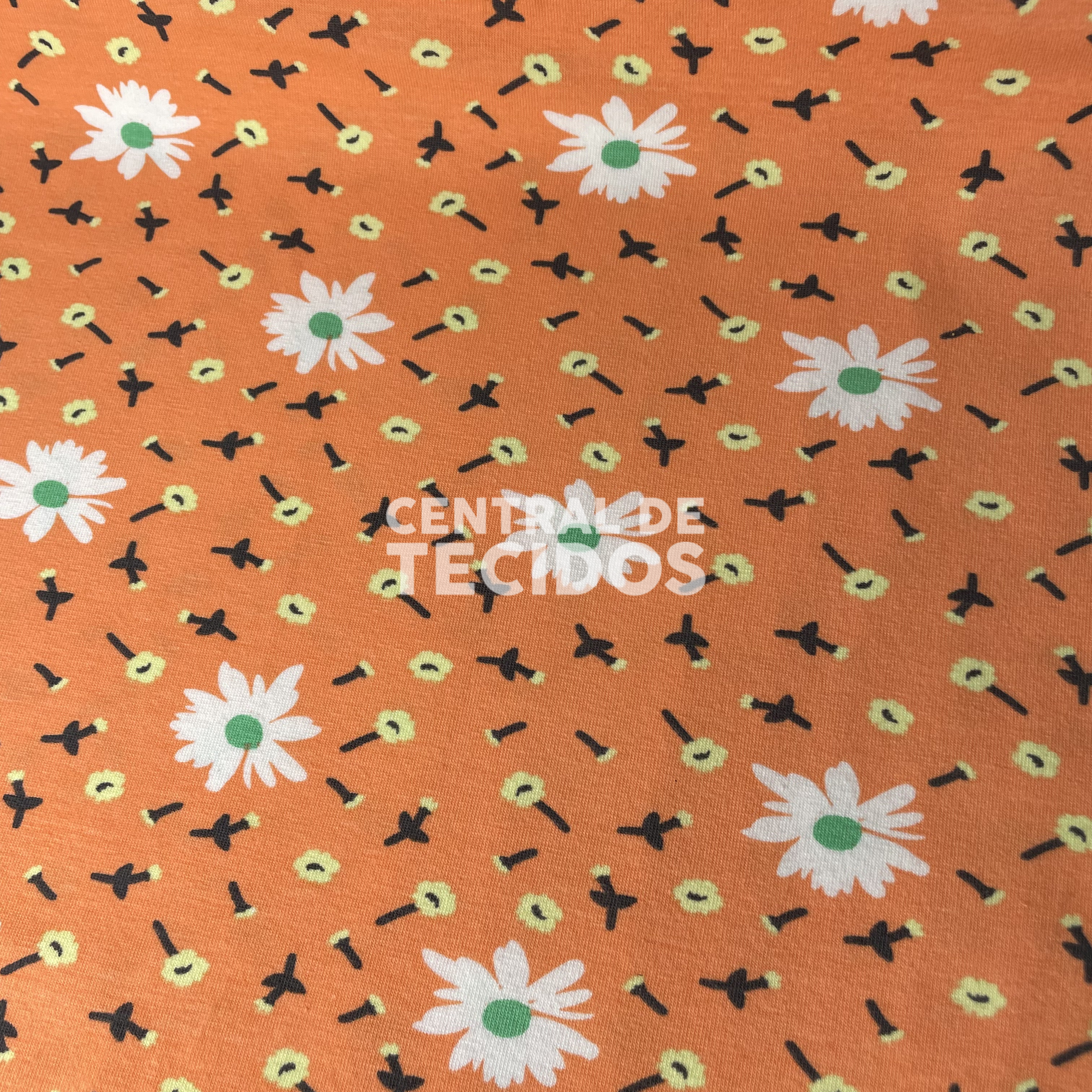 Malha Cotton Margaridas