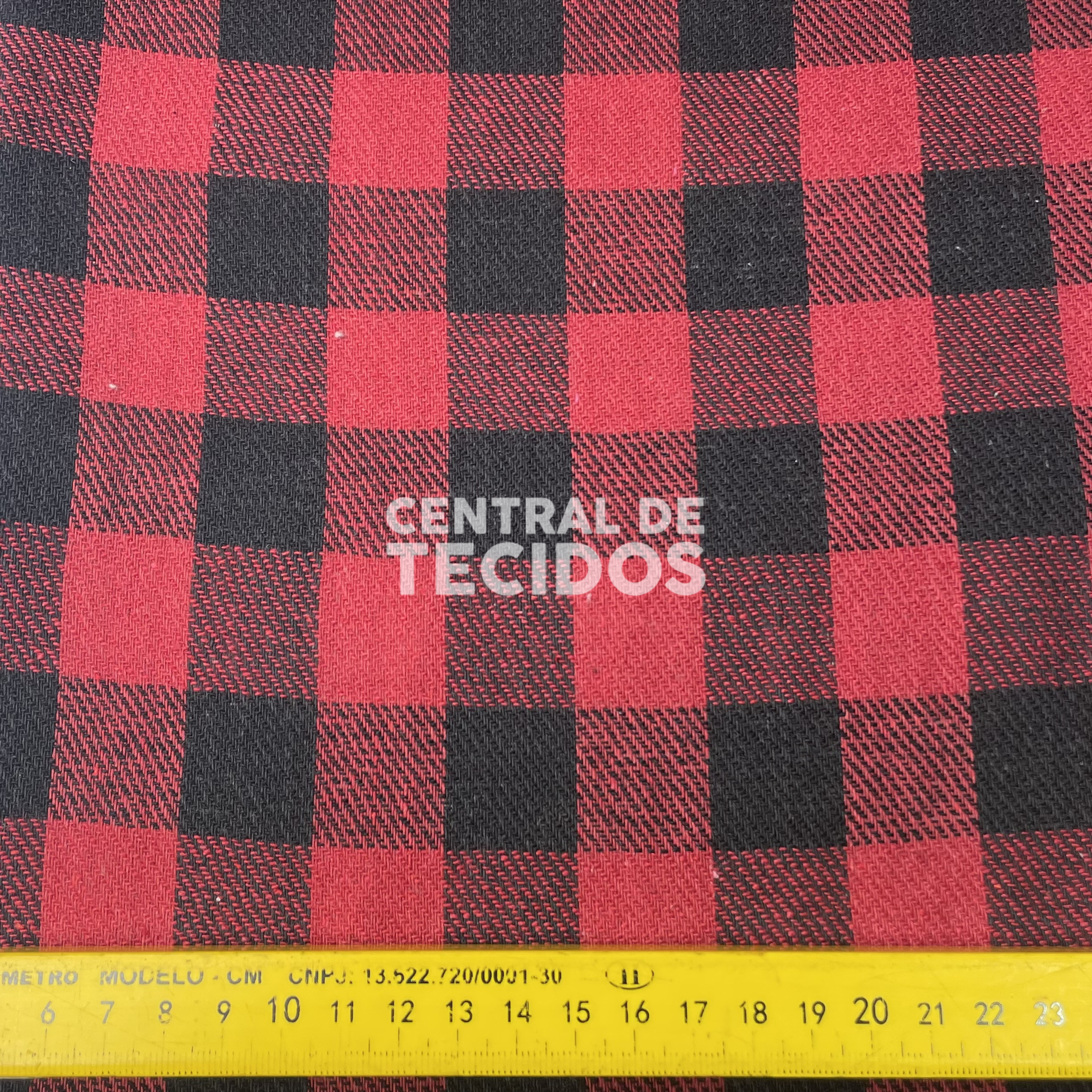 Flanela Felpada Vermelho e Preto M