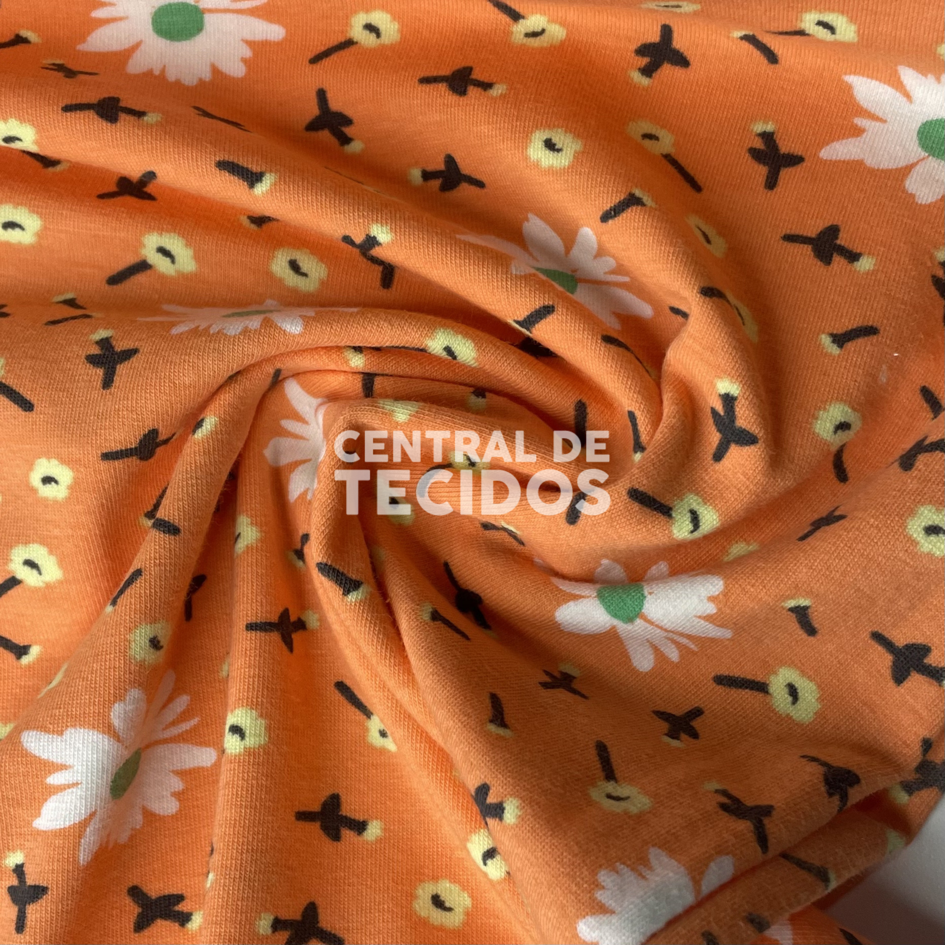 Malha Cotton Margaridas