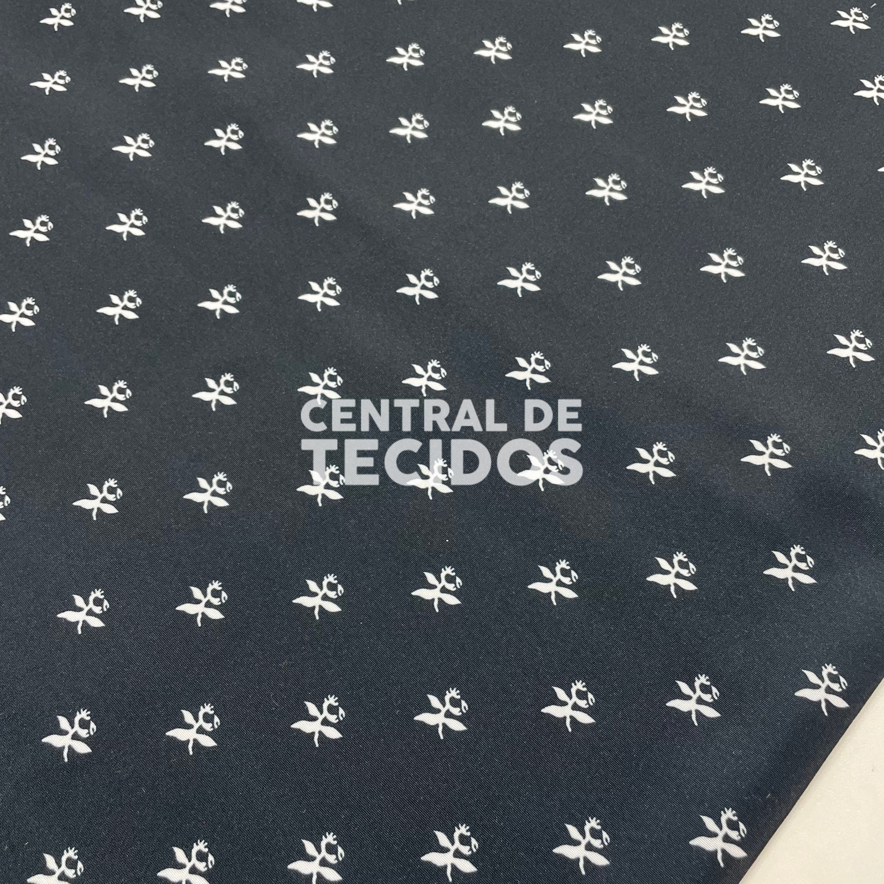 Microtel Digital Floral Fundo Preto
