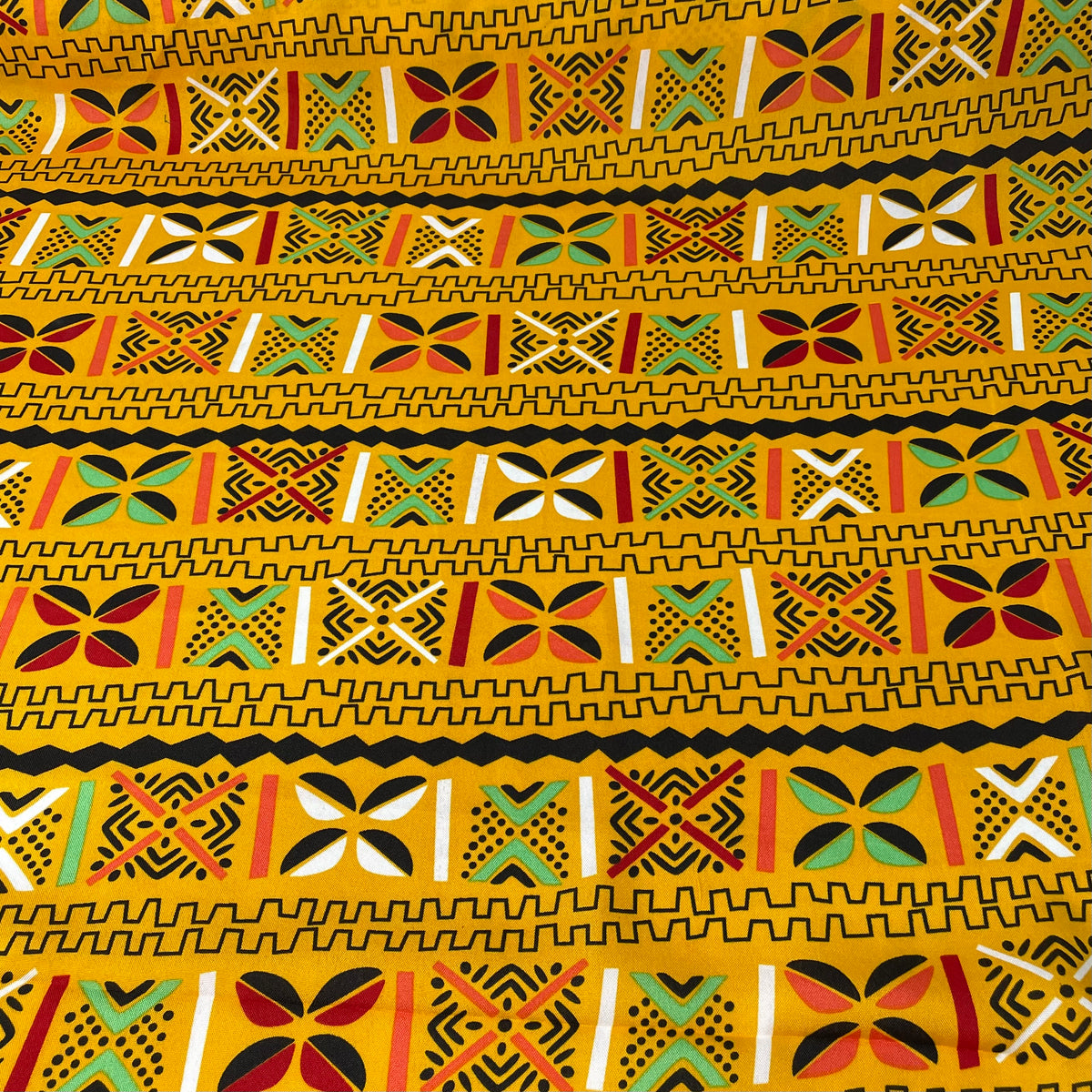 Oxford Afro Geométrico Fundo Amarelo