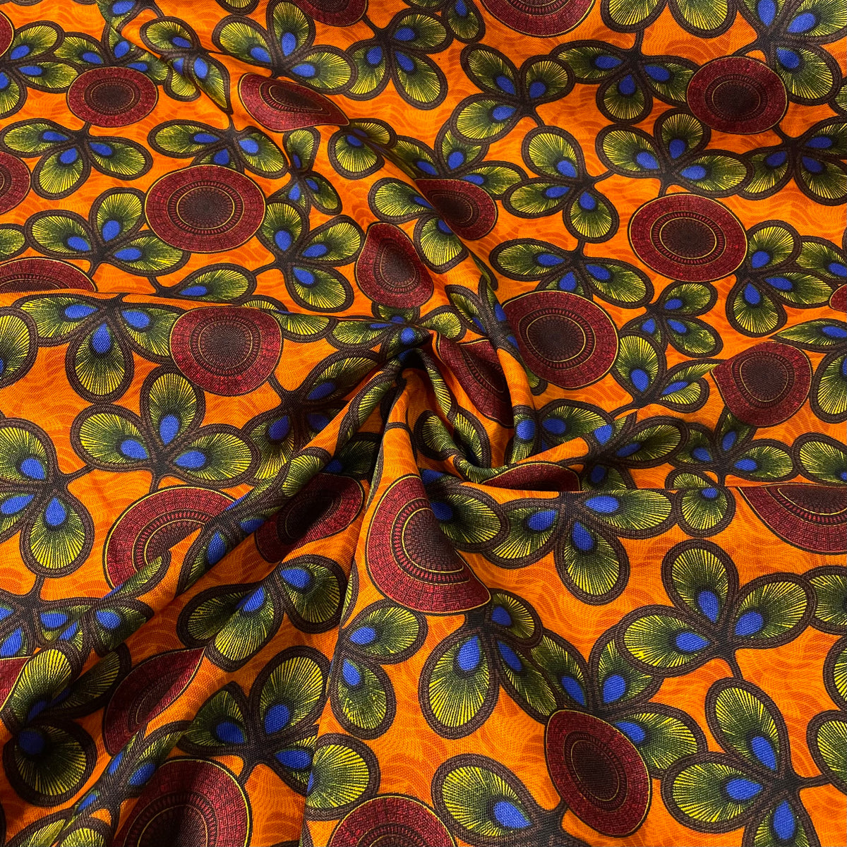 Oxford Afro Ondas de Axé Fundo Laranja