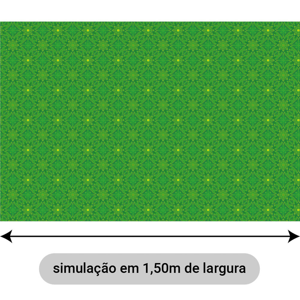 Oxford Digital Mandala Verde e Amarelo