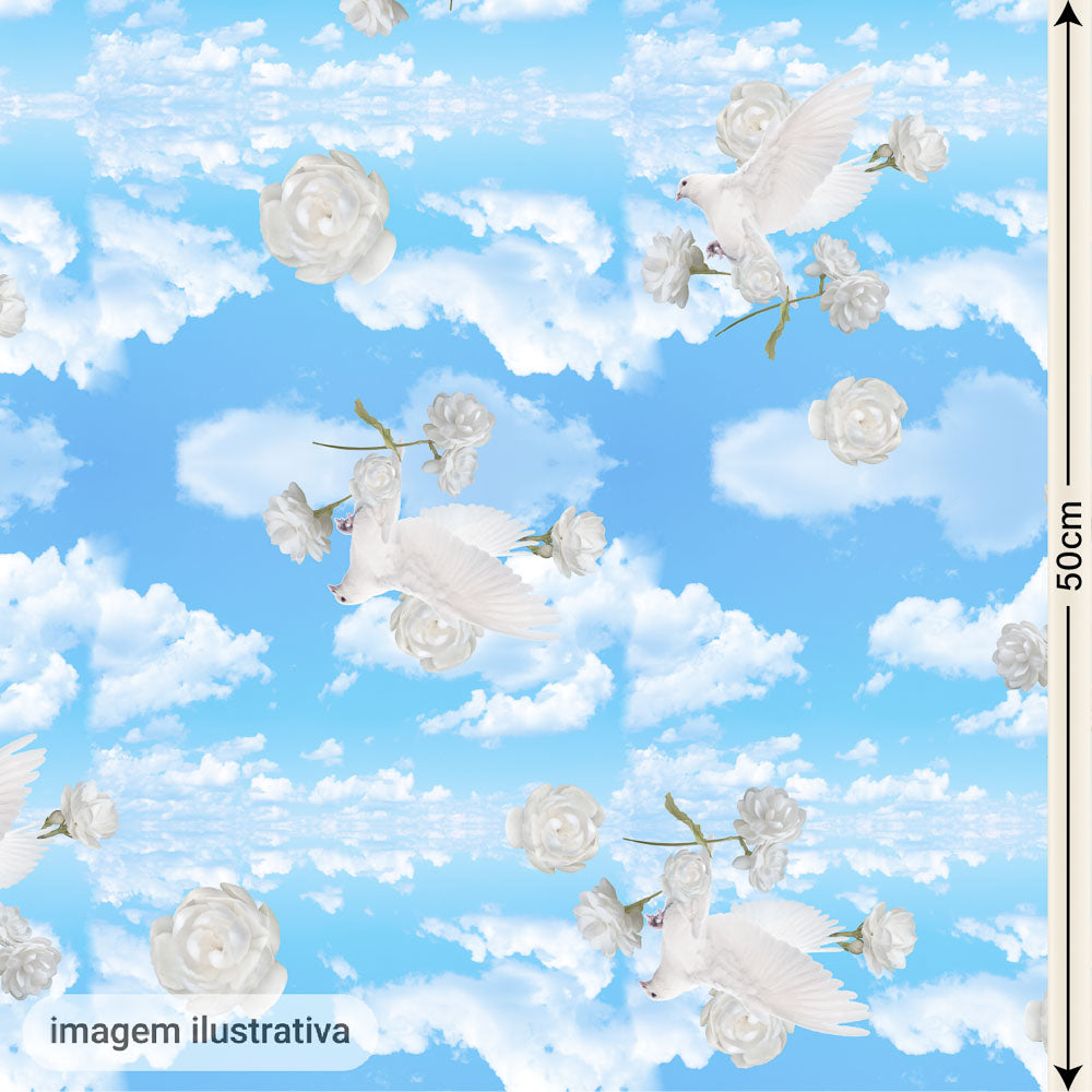 Oxford Digital Pombas e Rosas Céu Azul