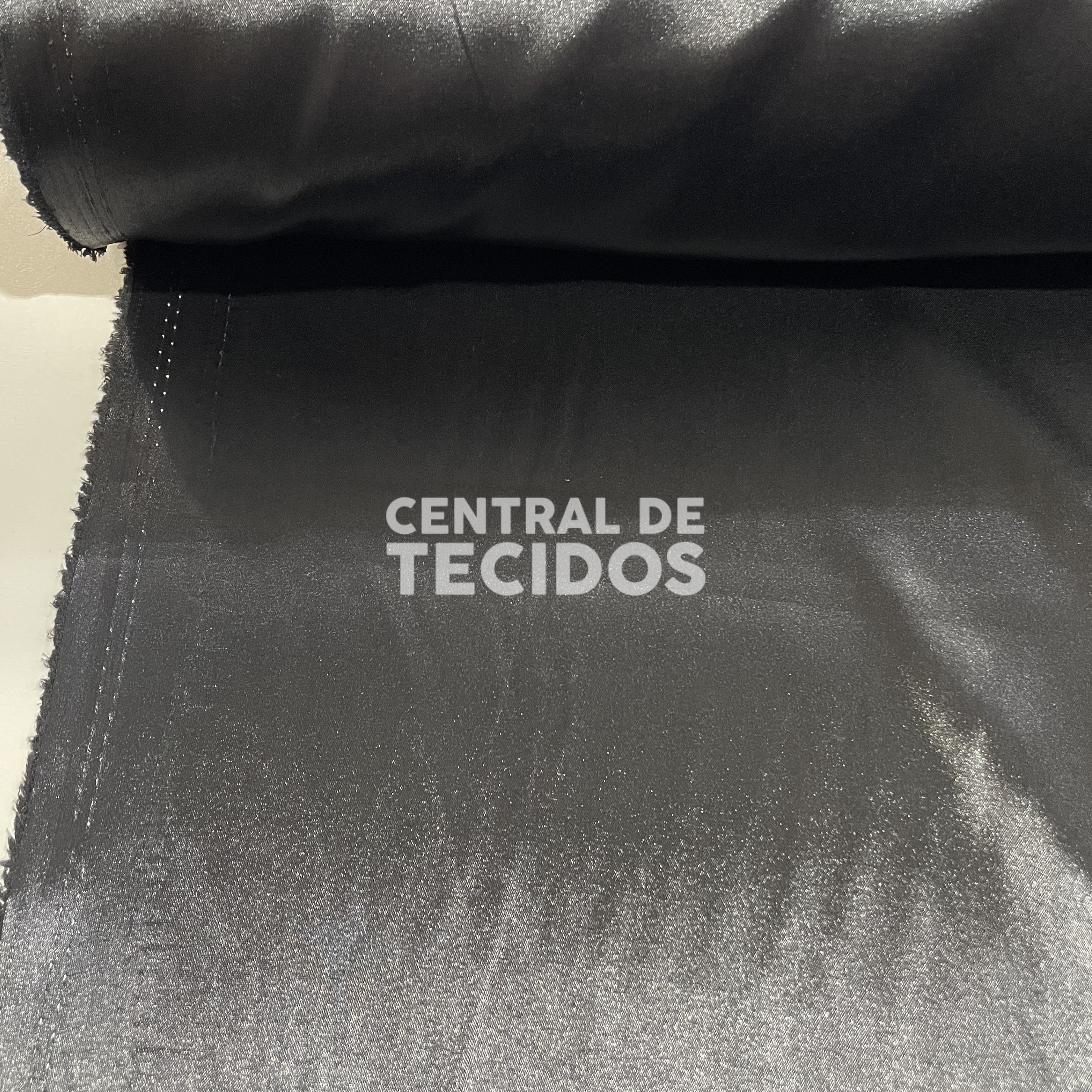 Cetim com Elastano Preto