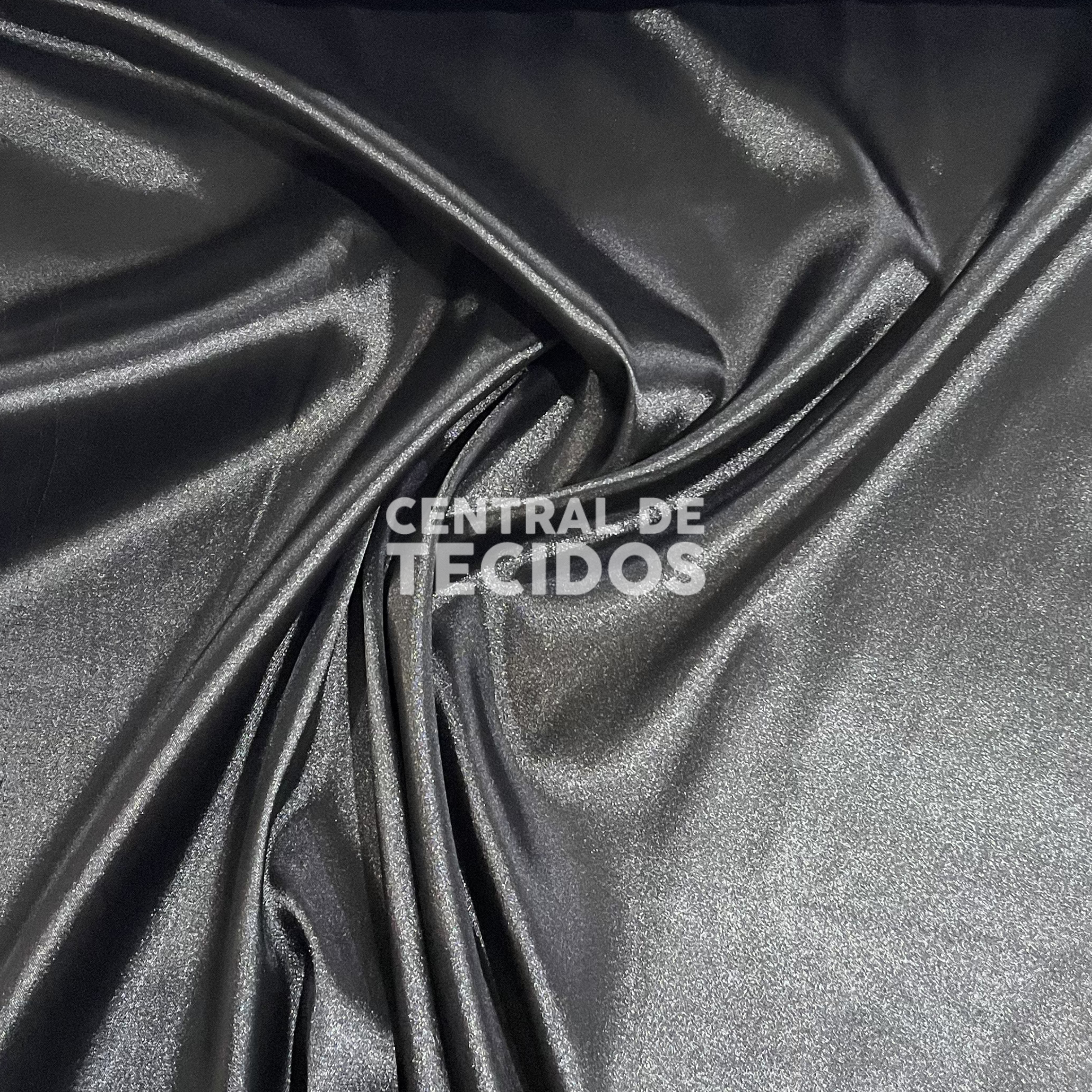 Cetim com Elastano Preto