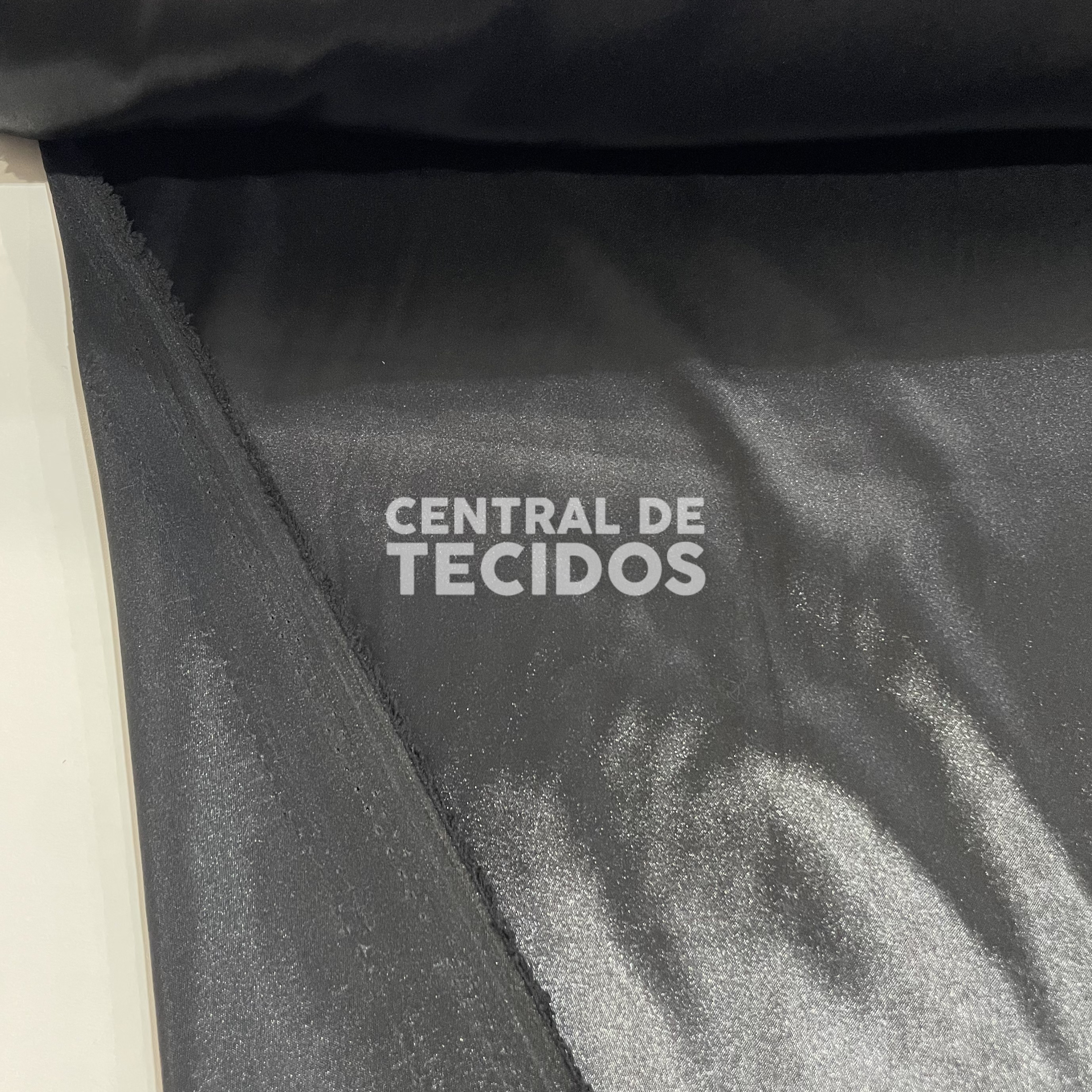 Cetim com Elastano Preto