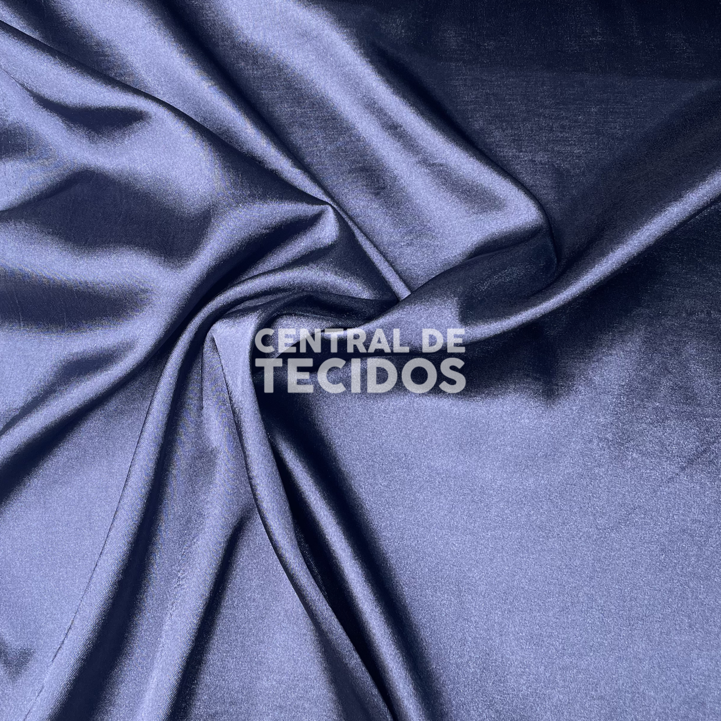 Cetim com Elastano Azul Petróleo