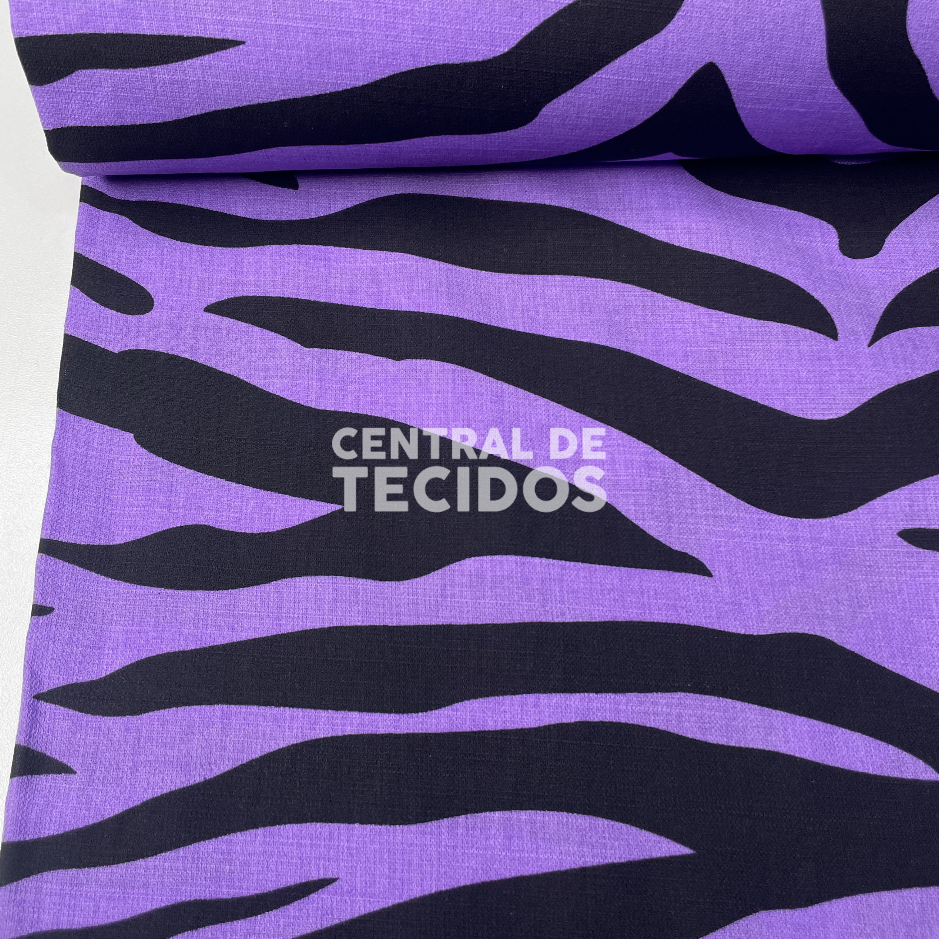 Tecido Santino Zebra Roxo