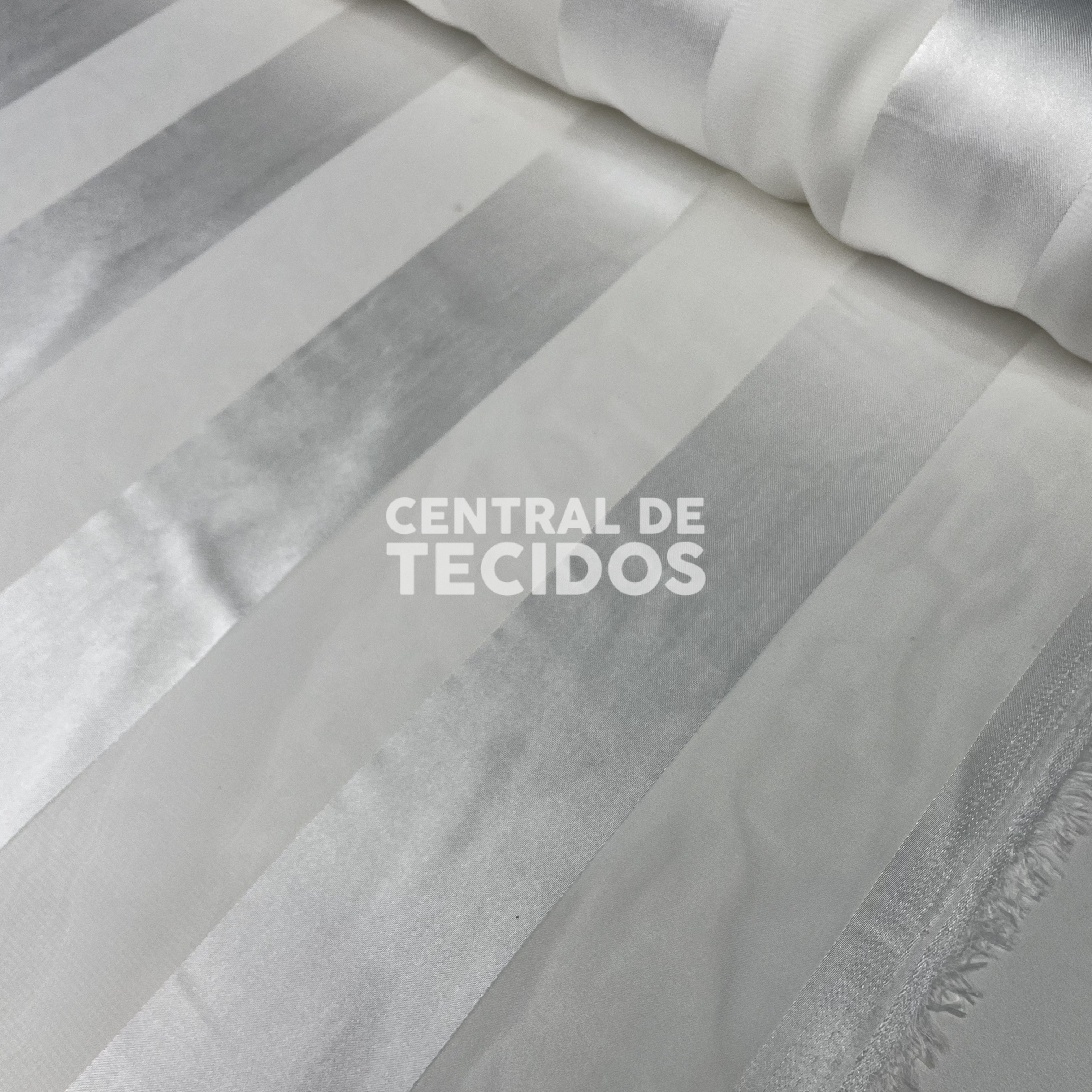 Musseline Listras Acetinadas Branco