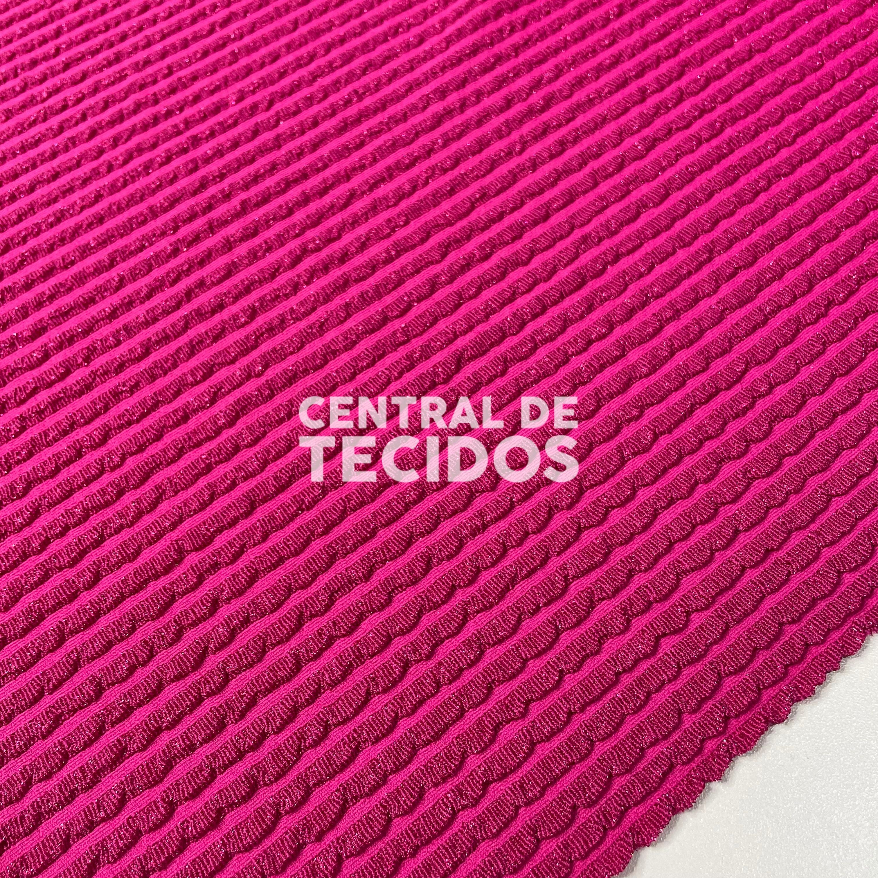 Lurex Stripe Shine Rosa Chiclete