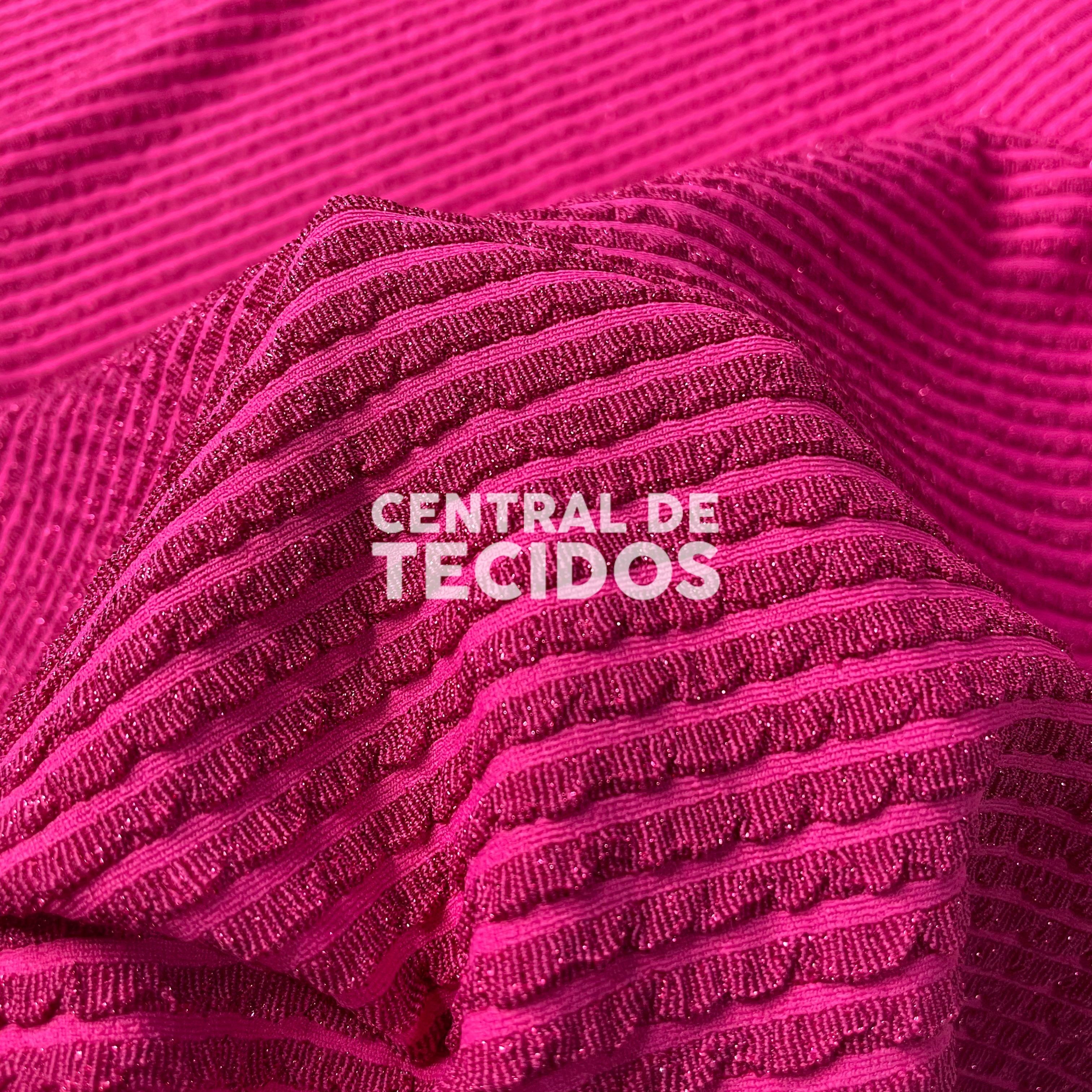 Lurex Stripe Shine Rosa Chiclete