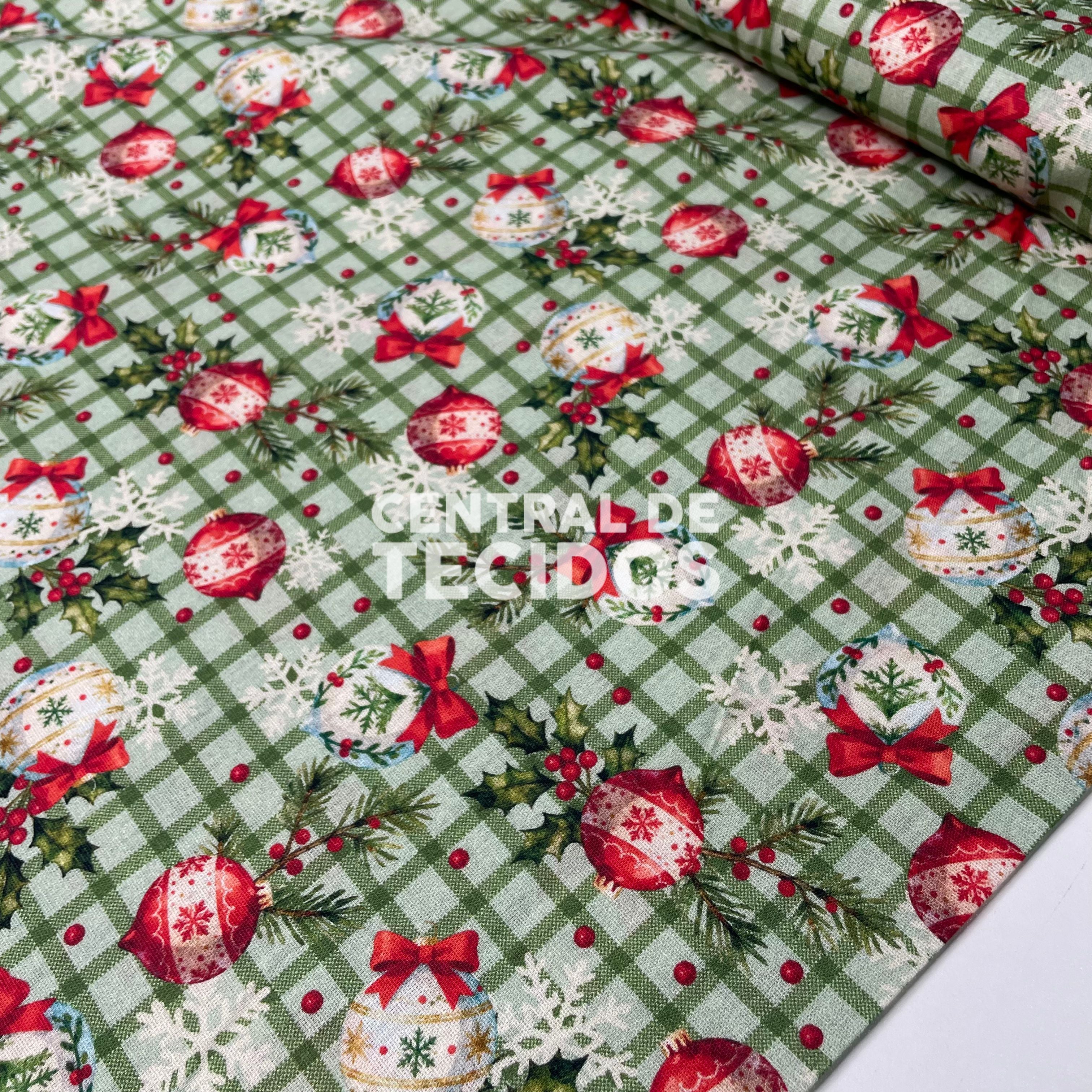 Tricoline Natalino Enfeites de Natal Verde