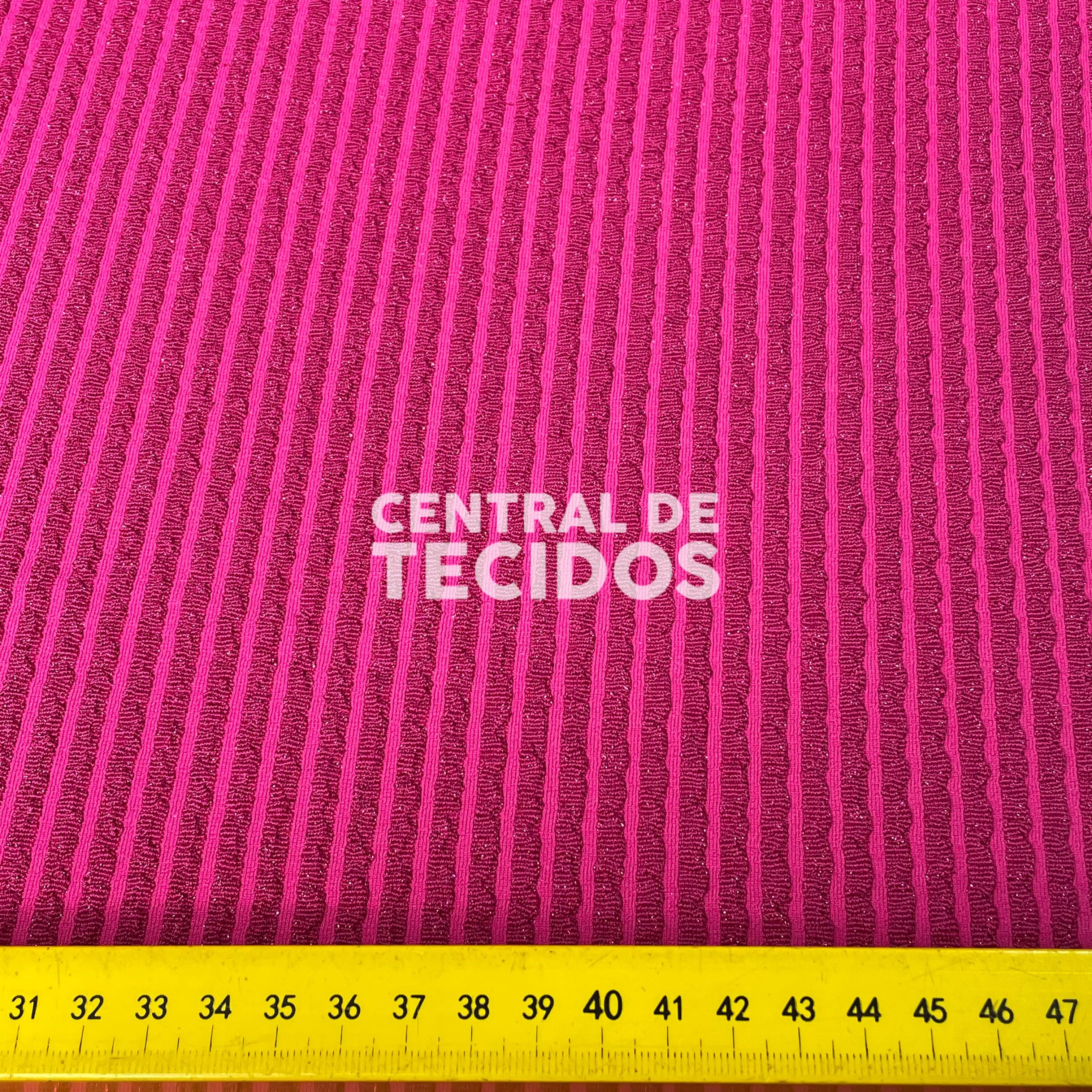 Lurex Stripe Shine Rosa Chiclete