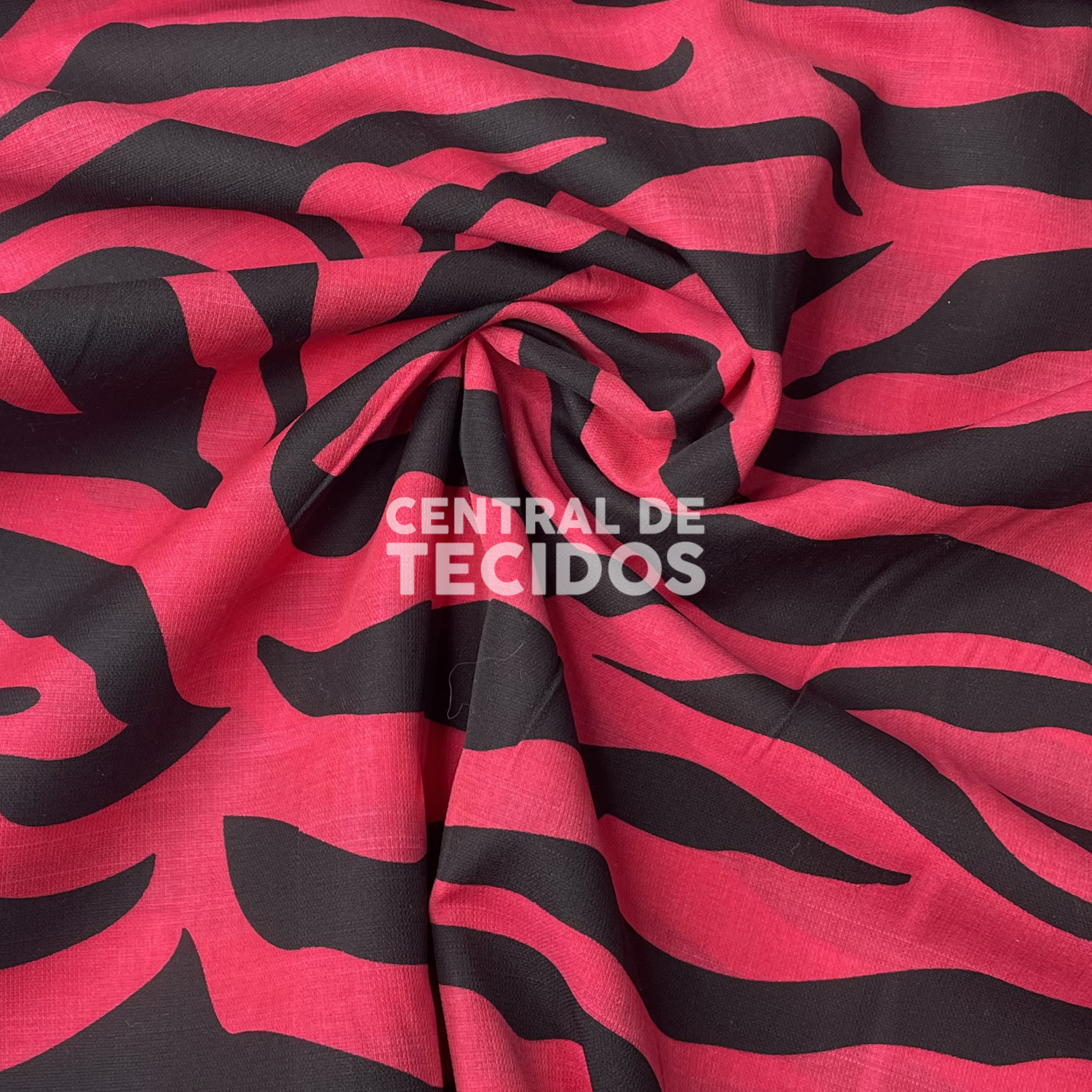 Tecido Santino Zebra Rosa
