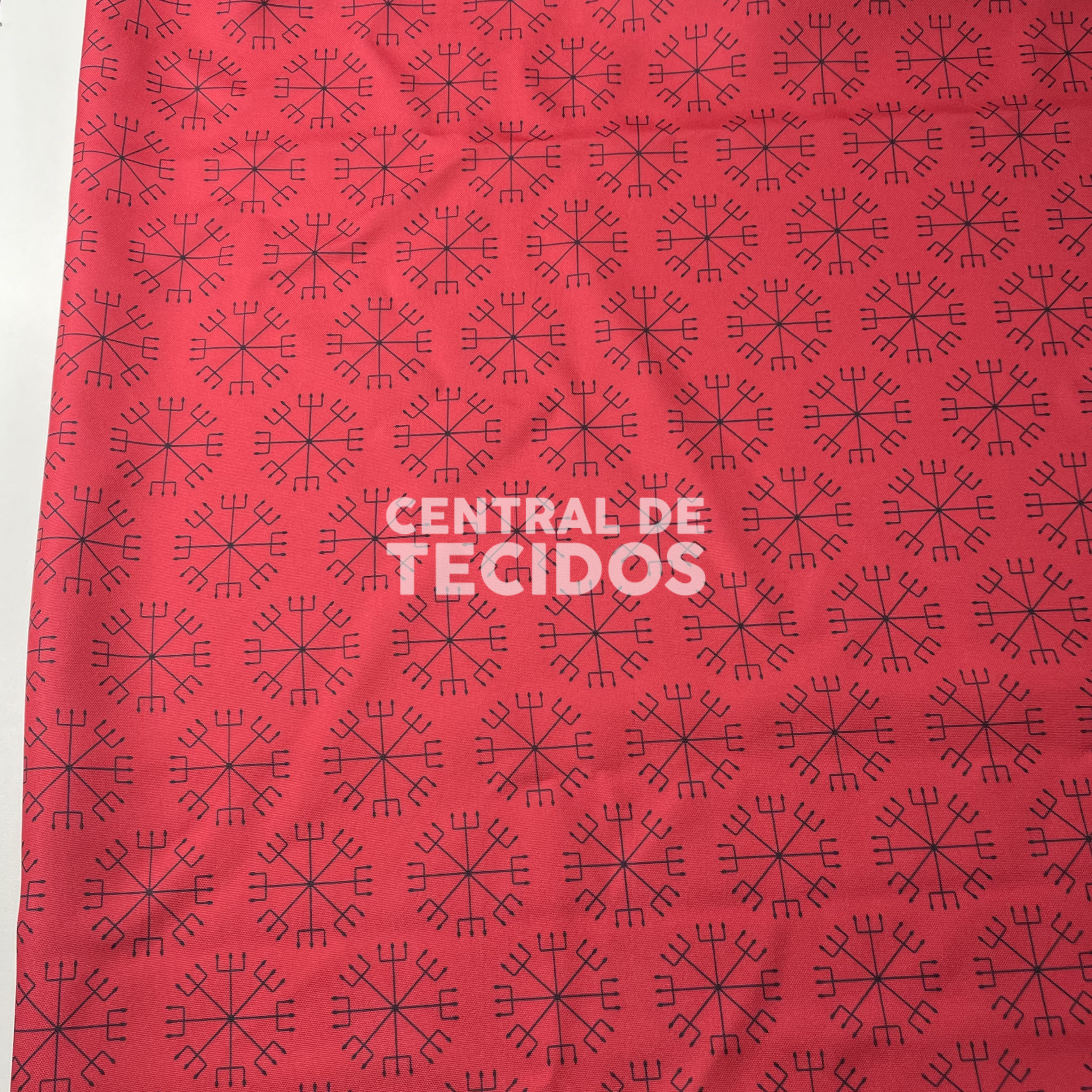 Oxford Digital Tridentes Pequeno Fundo Vermelho
