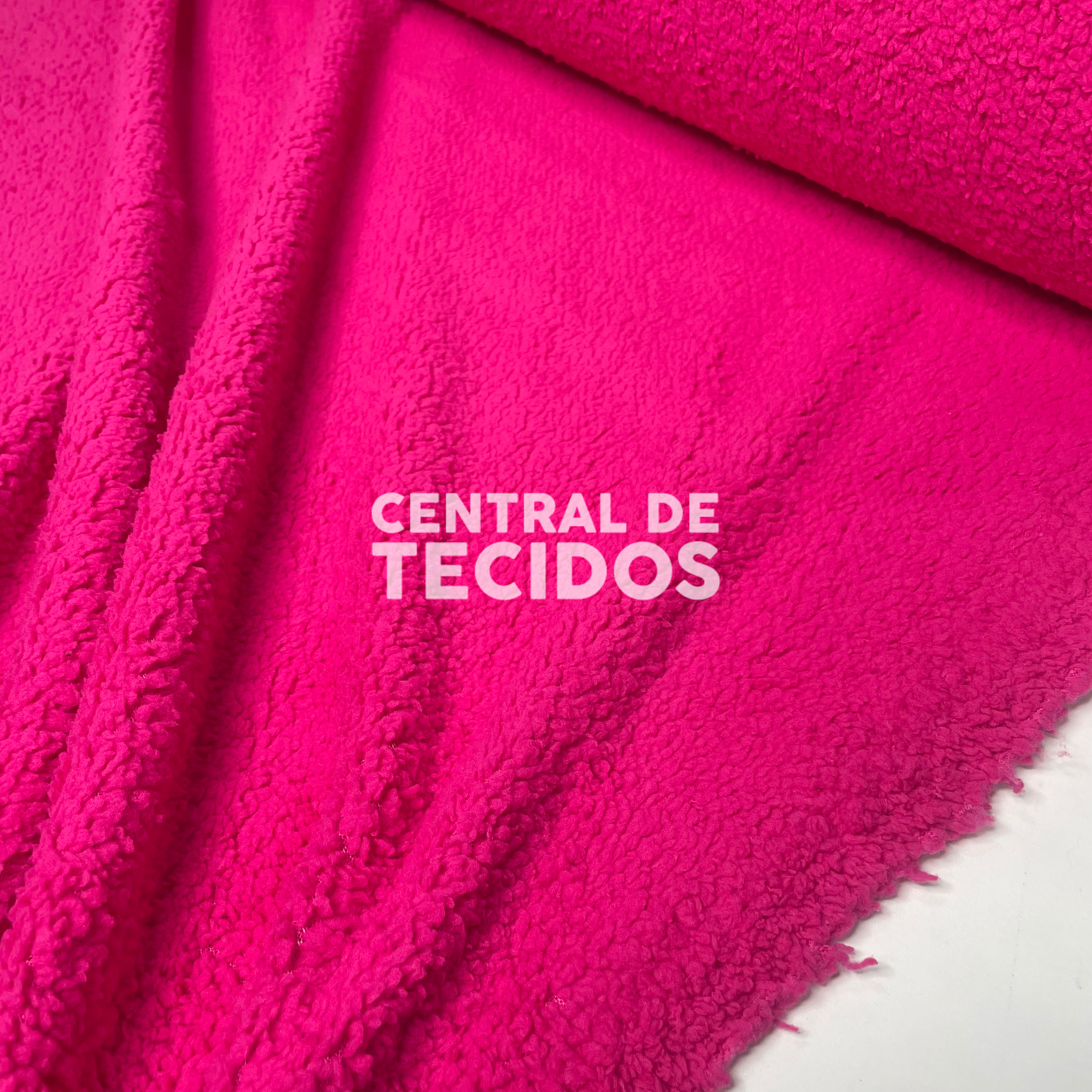 Pele Sherpa Baixa Rosa Choque