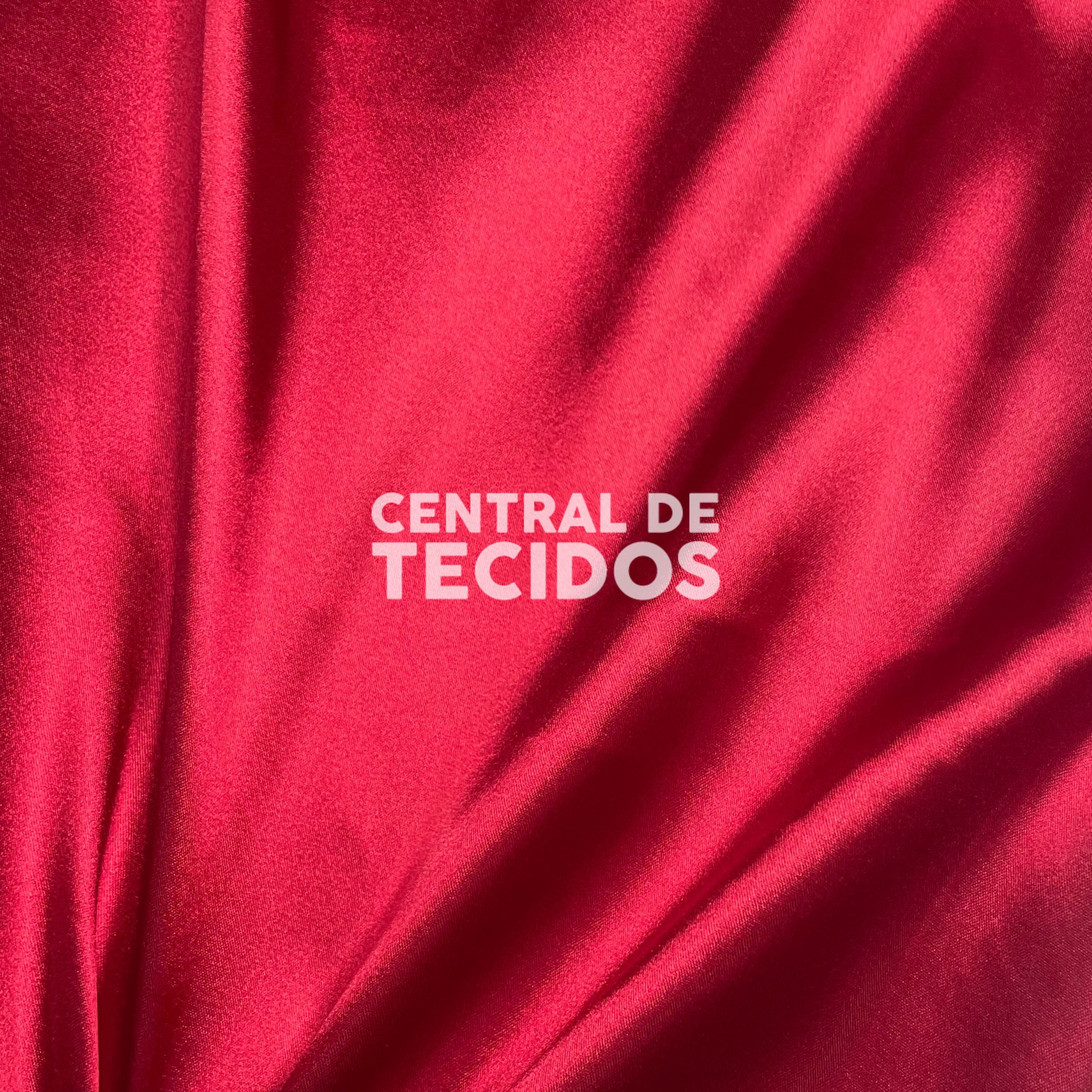 Cetim com Elastano Vermelho Rubi