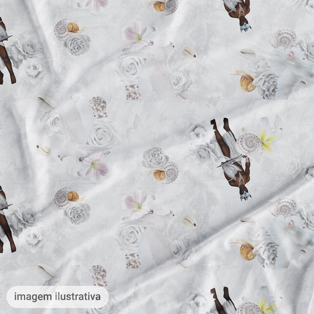 Oxford Estampado Digital Oxalá Guerreiro