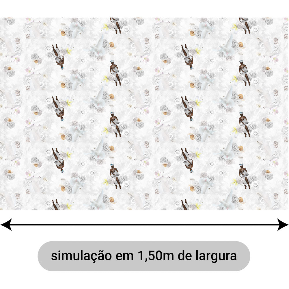 Oxford Estampado Digital Oxalá Guerreiro