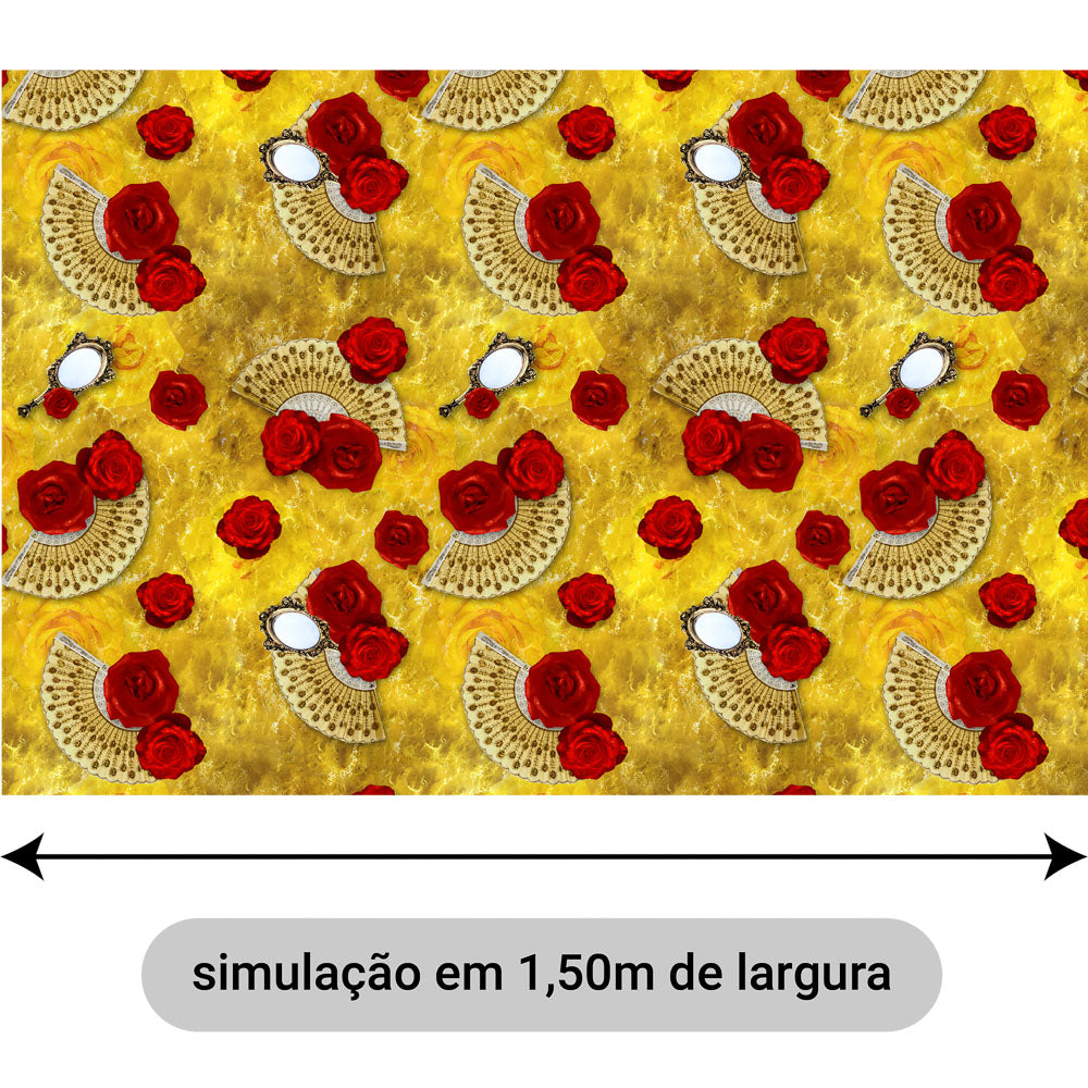 Oxford Digital Rosas Vermelhas e Leques Oxum