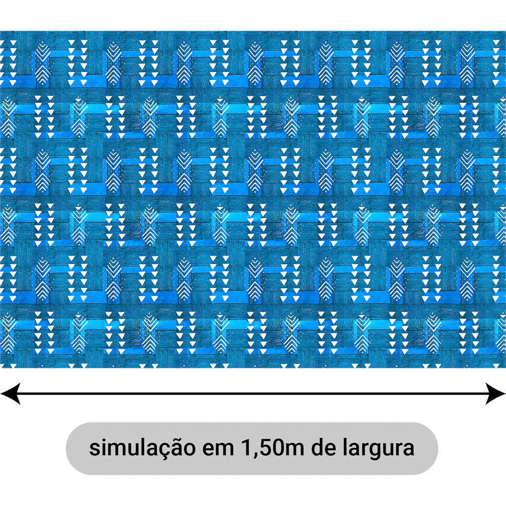 Oxford Digital Tribal Indígena Azul e Branco
