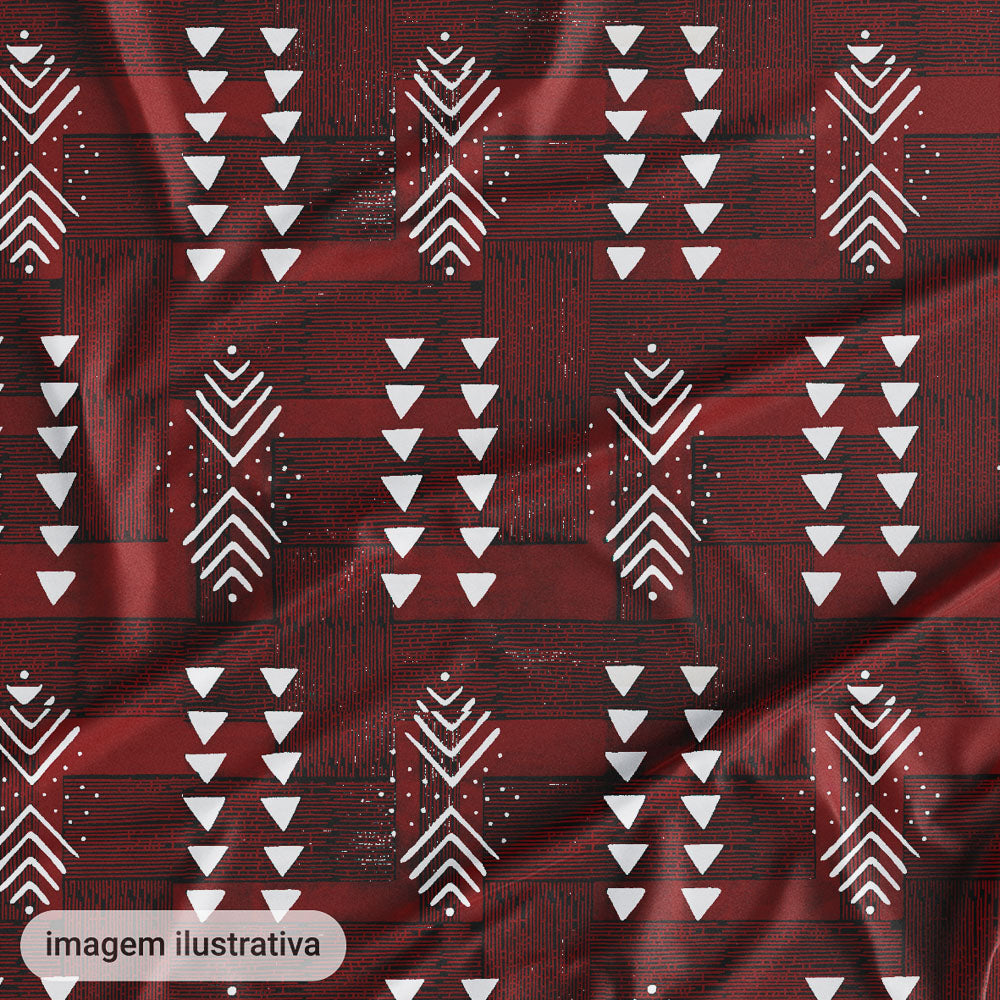 Oxford Digital Tribal Indígena Vermelho e Branco