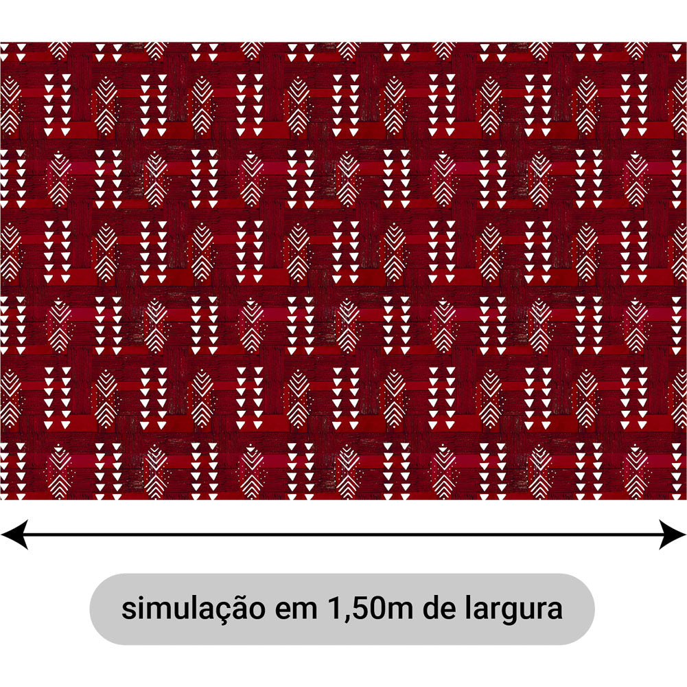 Oxford Digital Tribal Indígena Vermelho e Branco
