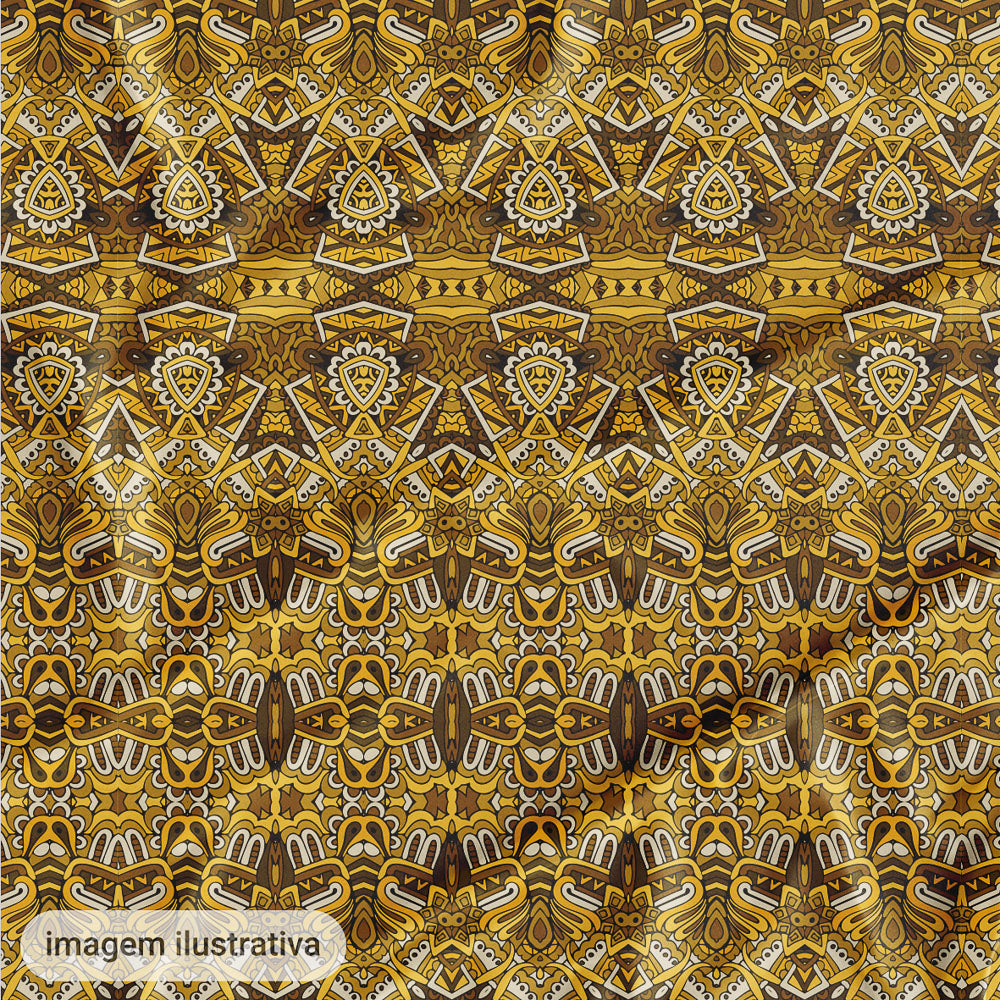 Oxford Digital Étnico Tribal Mandala Âmbar