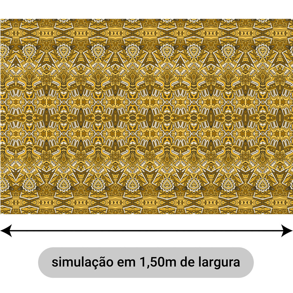 Oxford Digital Étnico Tribal Mandala Âmbar