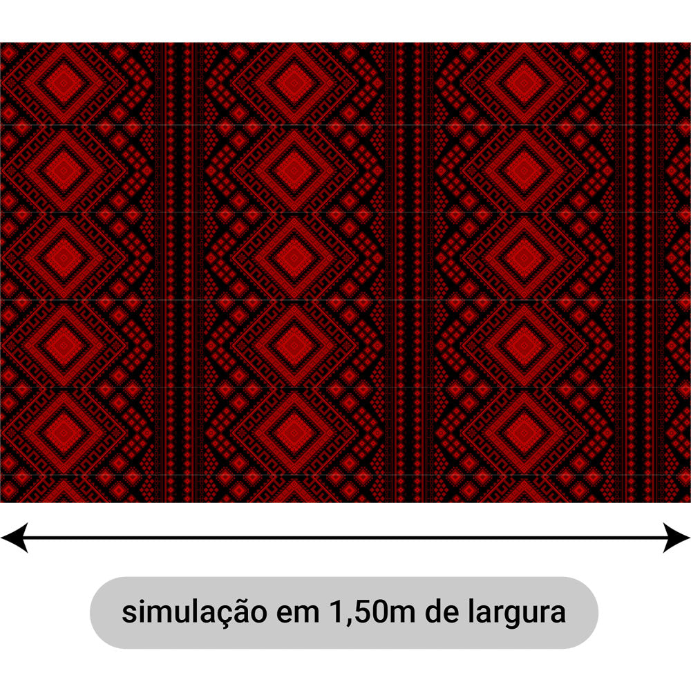Oxford Digital Mandala Preto e Rubi