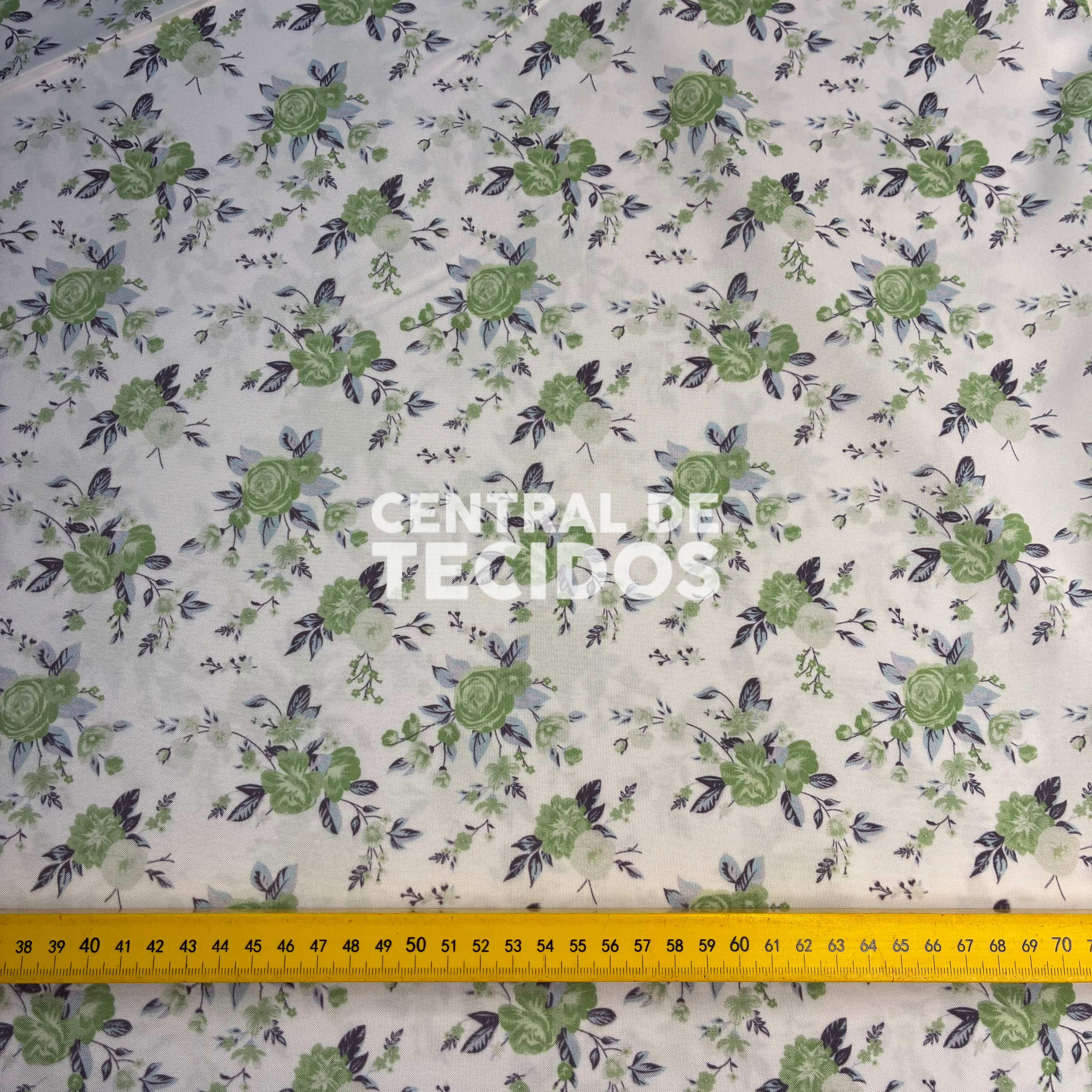 Oxfordine Digital Floral Verde e Azul