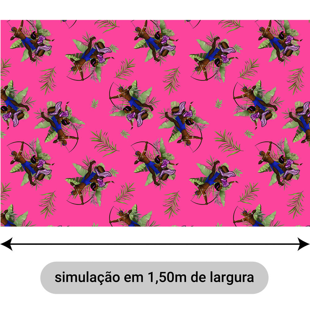 Oxford Digital Oxossi e Obá Fundo Rosa