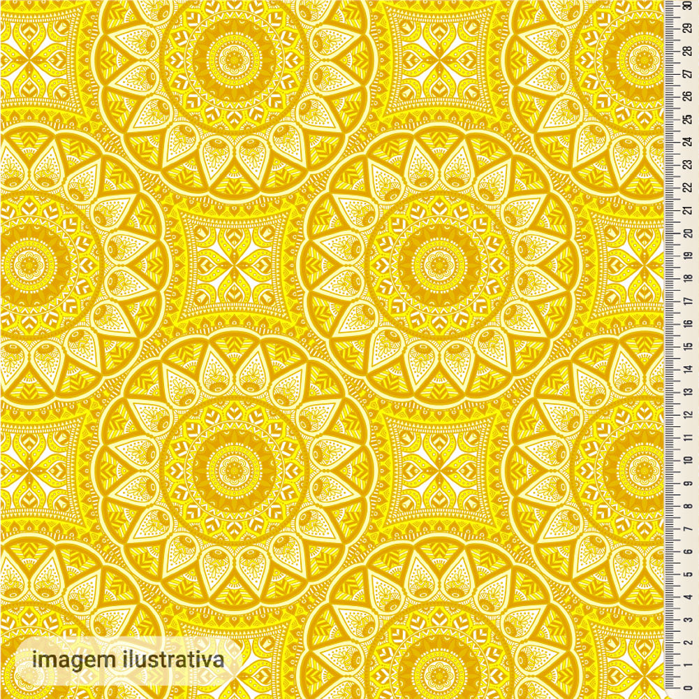 Oxford Digital Circulo Mandala Amarelo