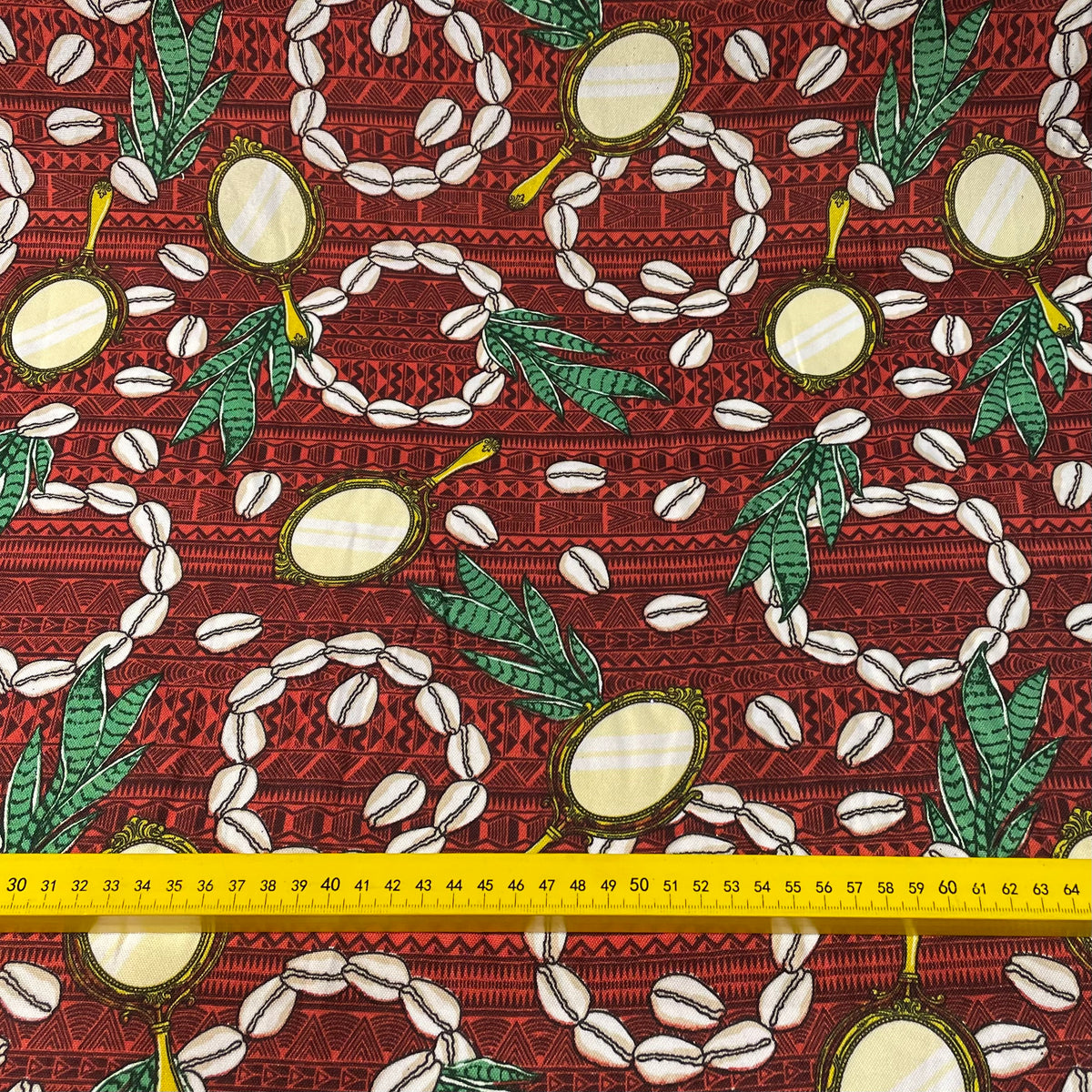 Oxford Afro Búzios e Espadas de São Jorge Fundo Bordô