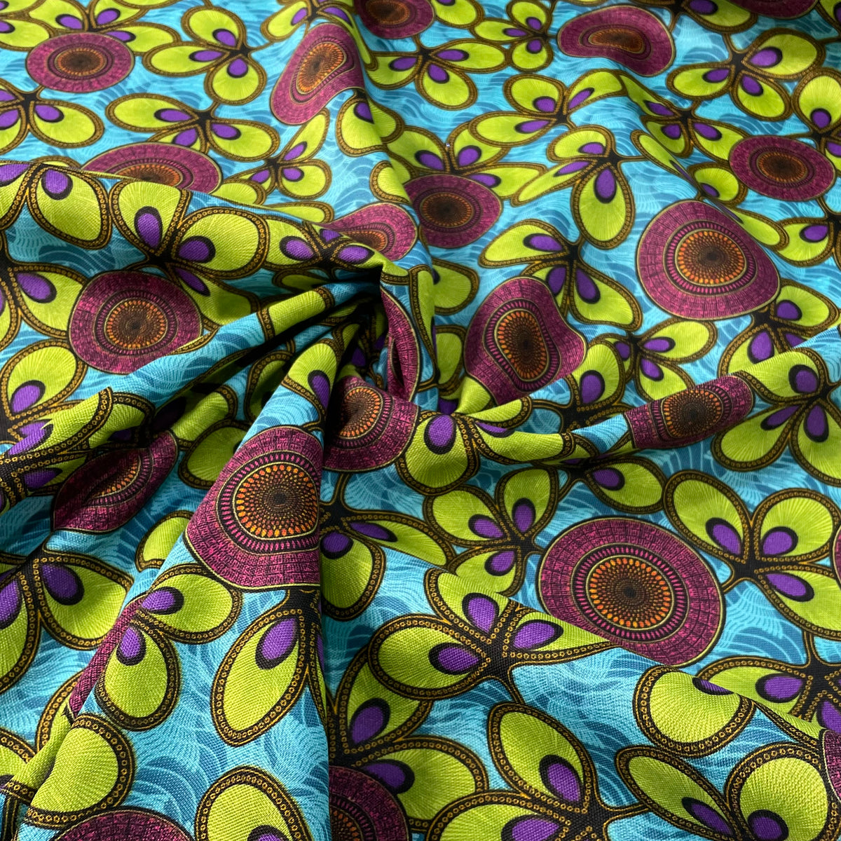 Oxford Afro Ondas de Axé Fundo Verde Água