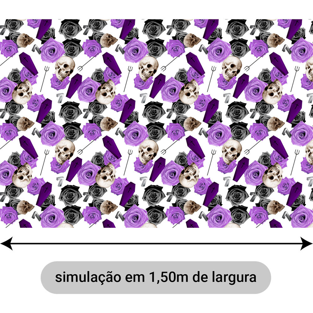 Oxford Digital Caveiras e Caixão Fundo Branco