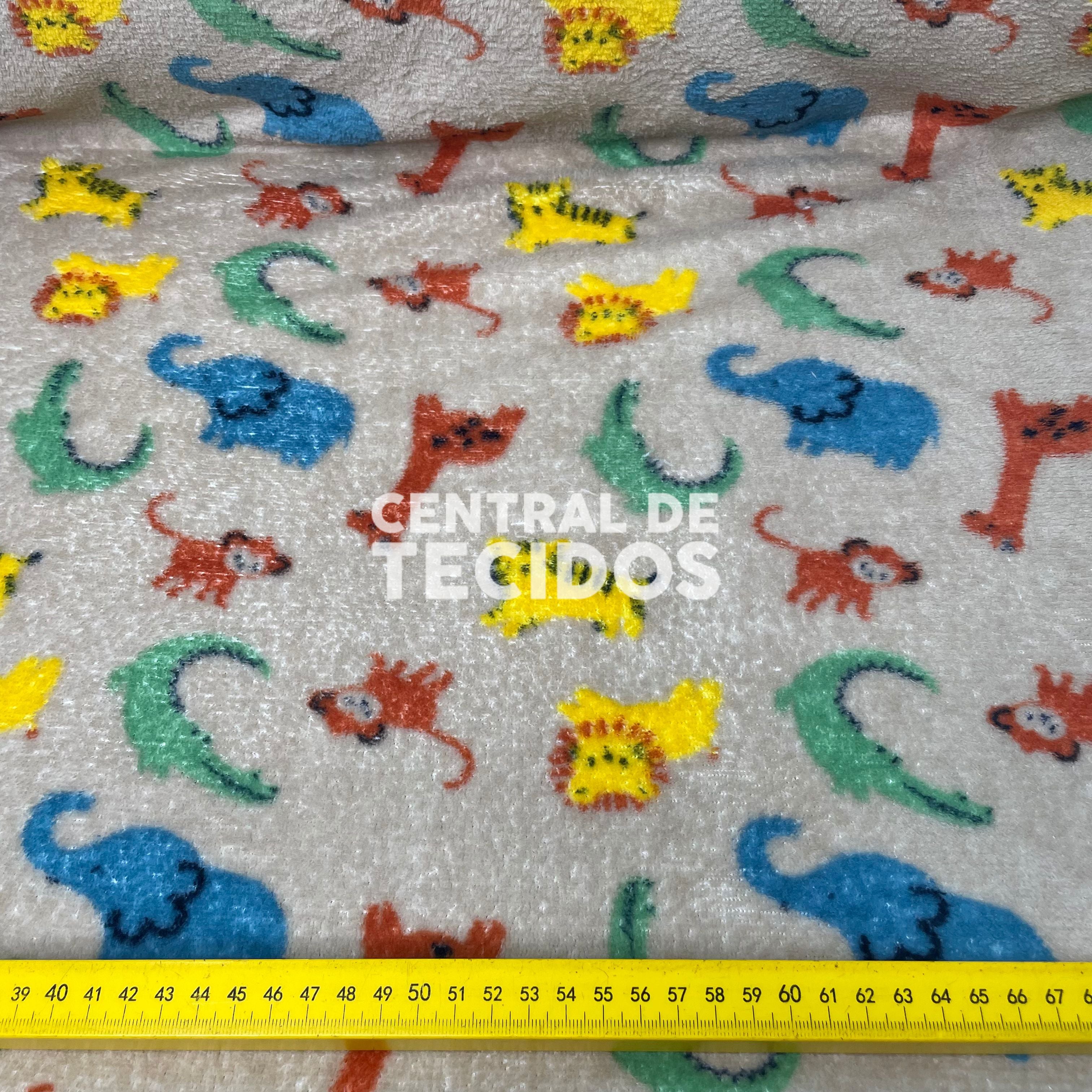 Fleece Bichinhos Bege